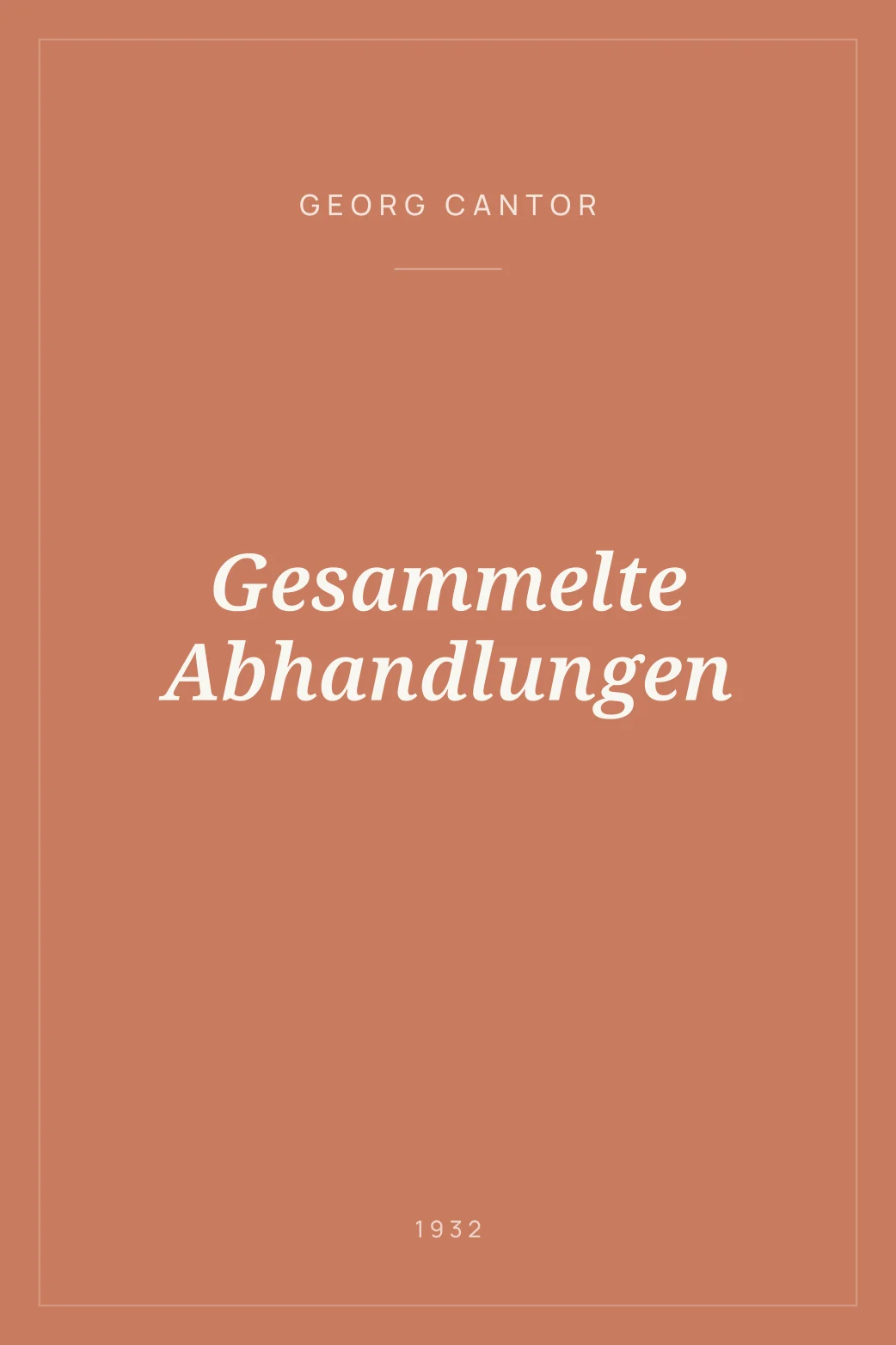 Portada de Gesammelte Abhandlungen