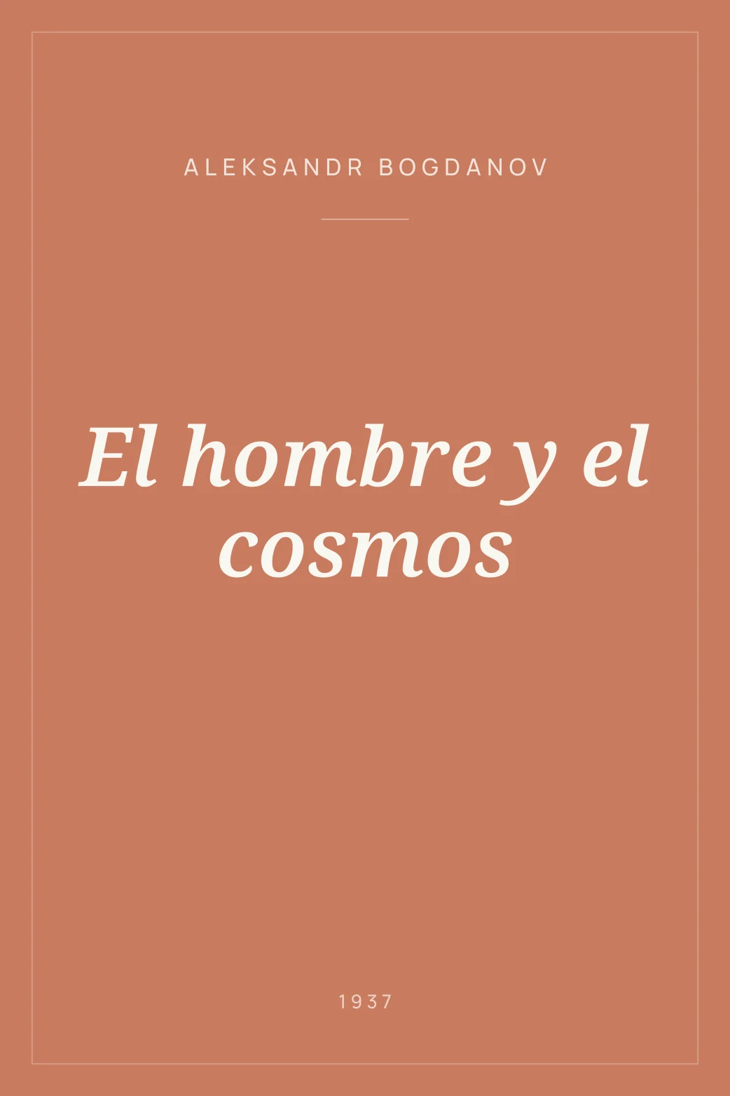Portada de El hombre y el cosmos