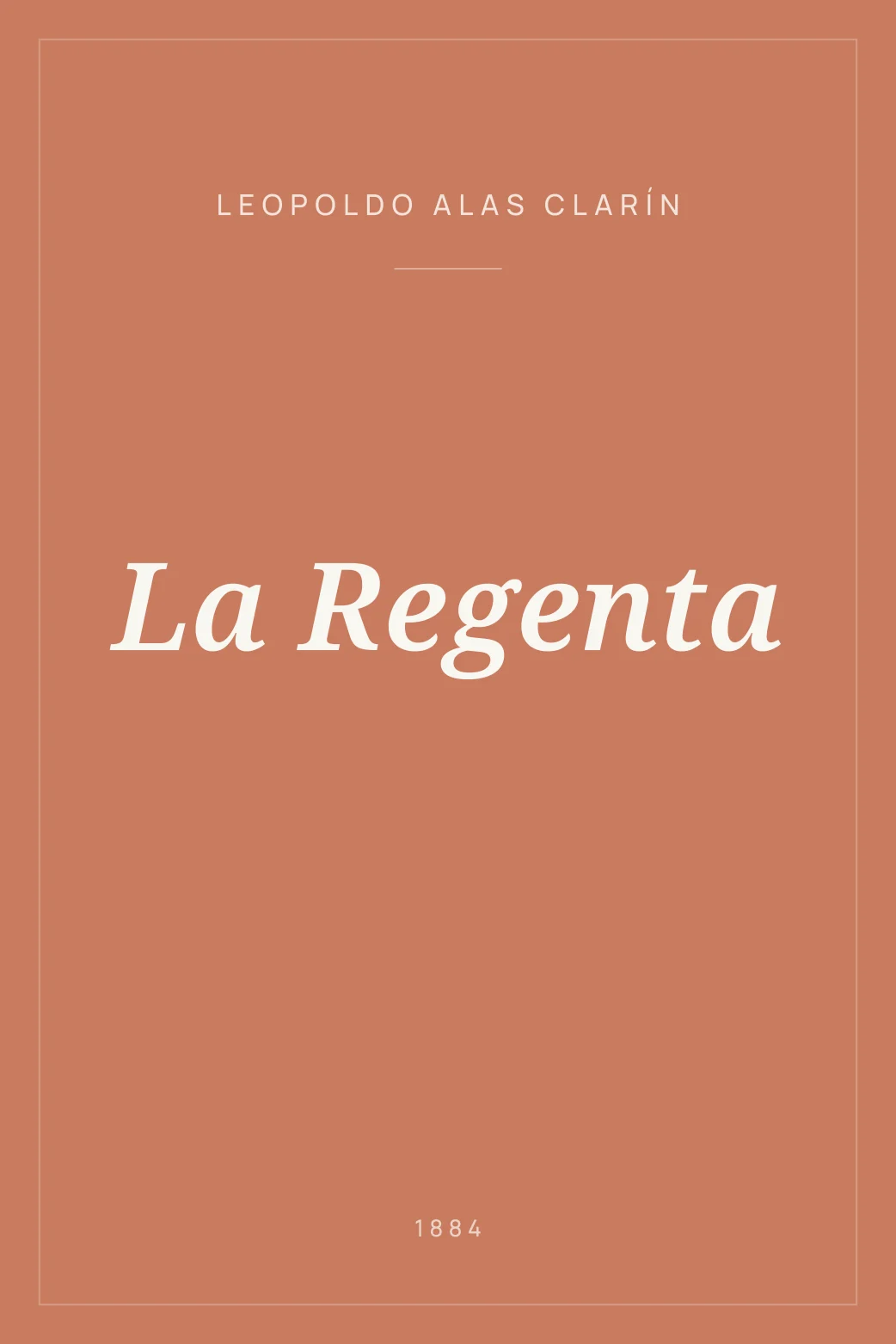 Portada de La Regenta