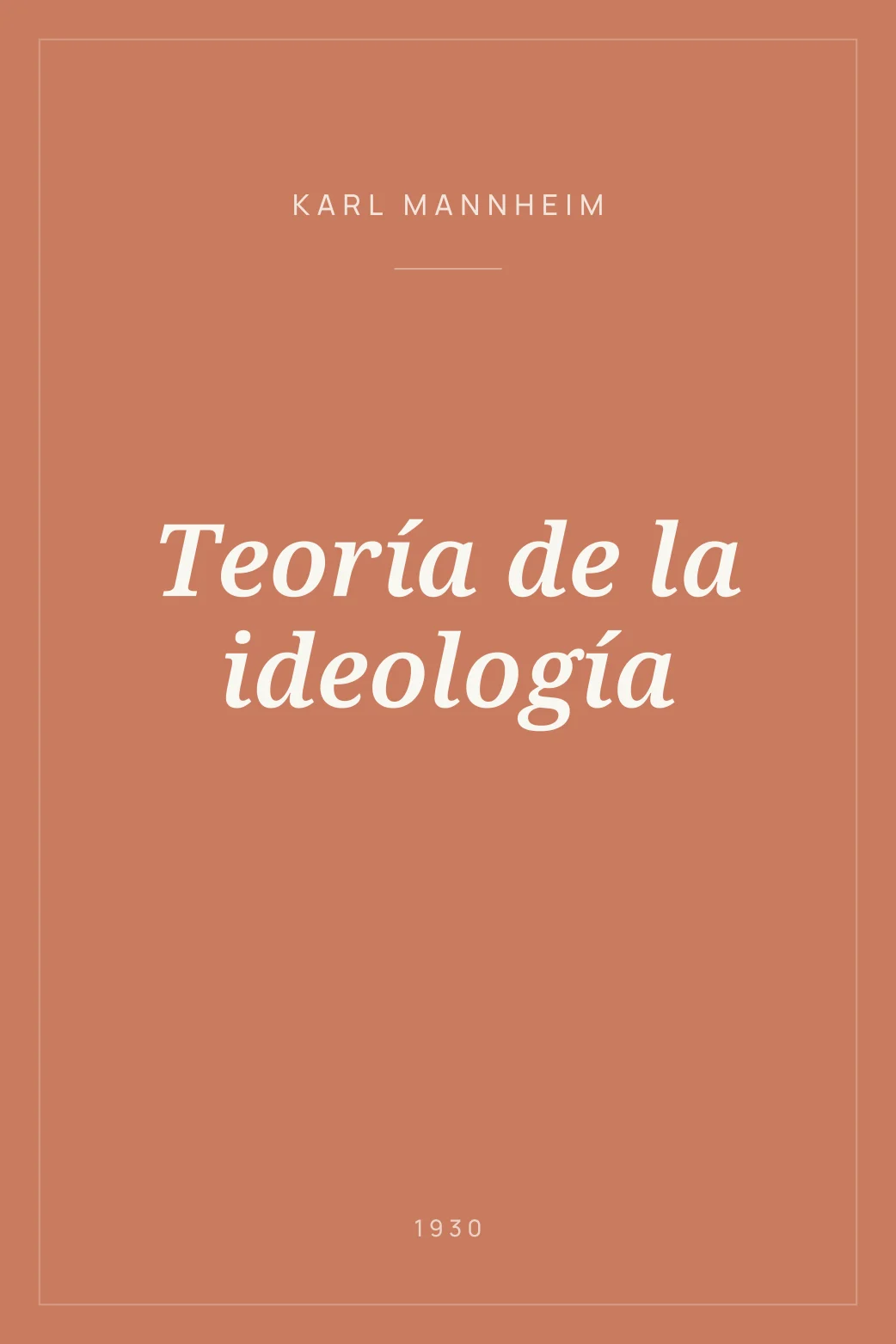 Portada de Teoría de la ideología