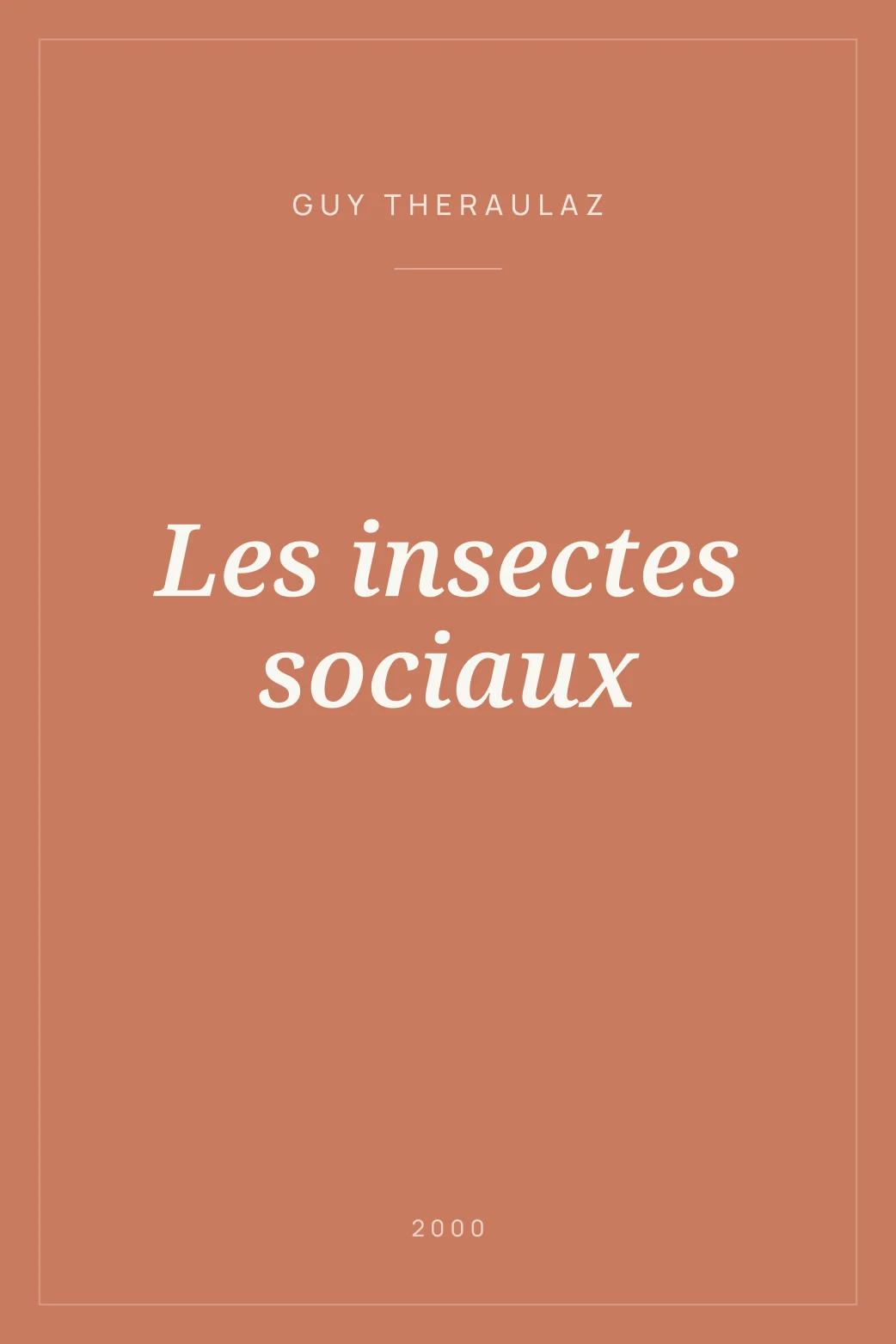 Portada de Les insectes sociaux