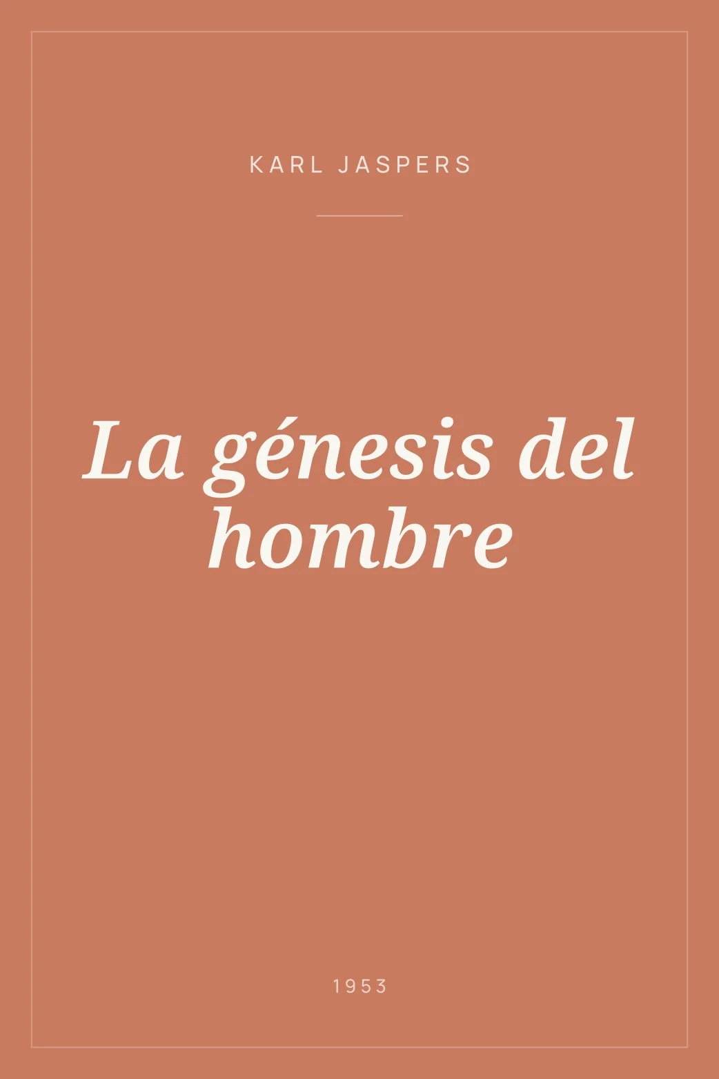 Portada de La génesis del hombre