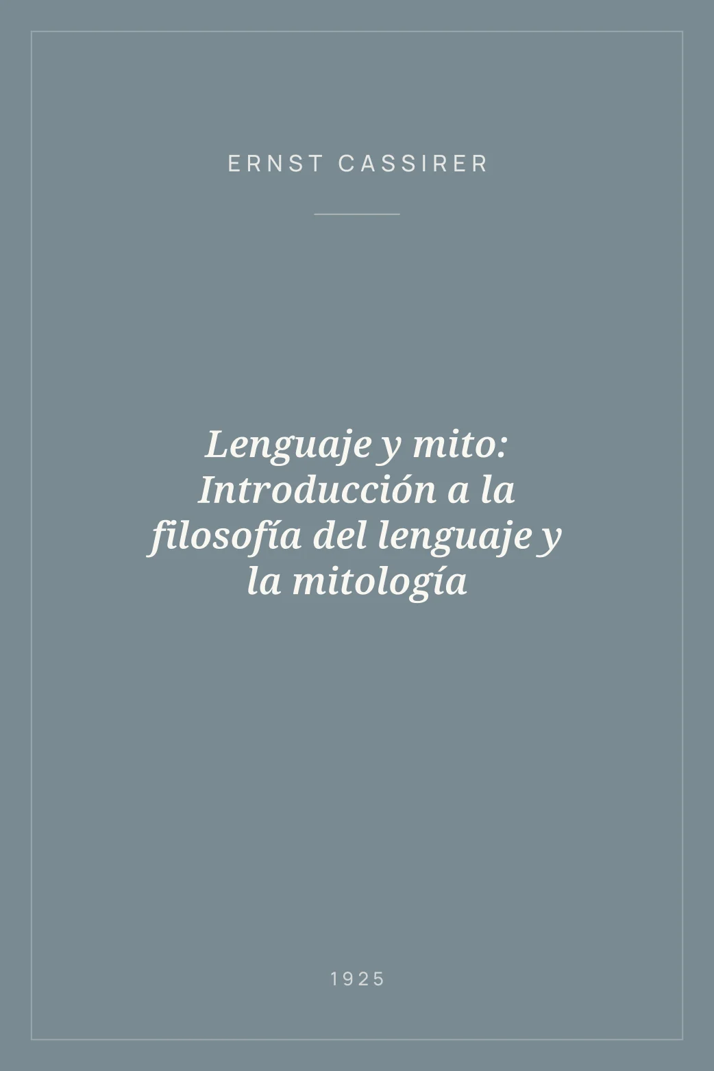 Portada de Lenguaje y mito: Introducción a la filosofía del lenguaje y la mitología