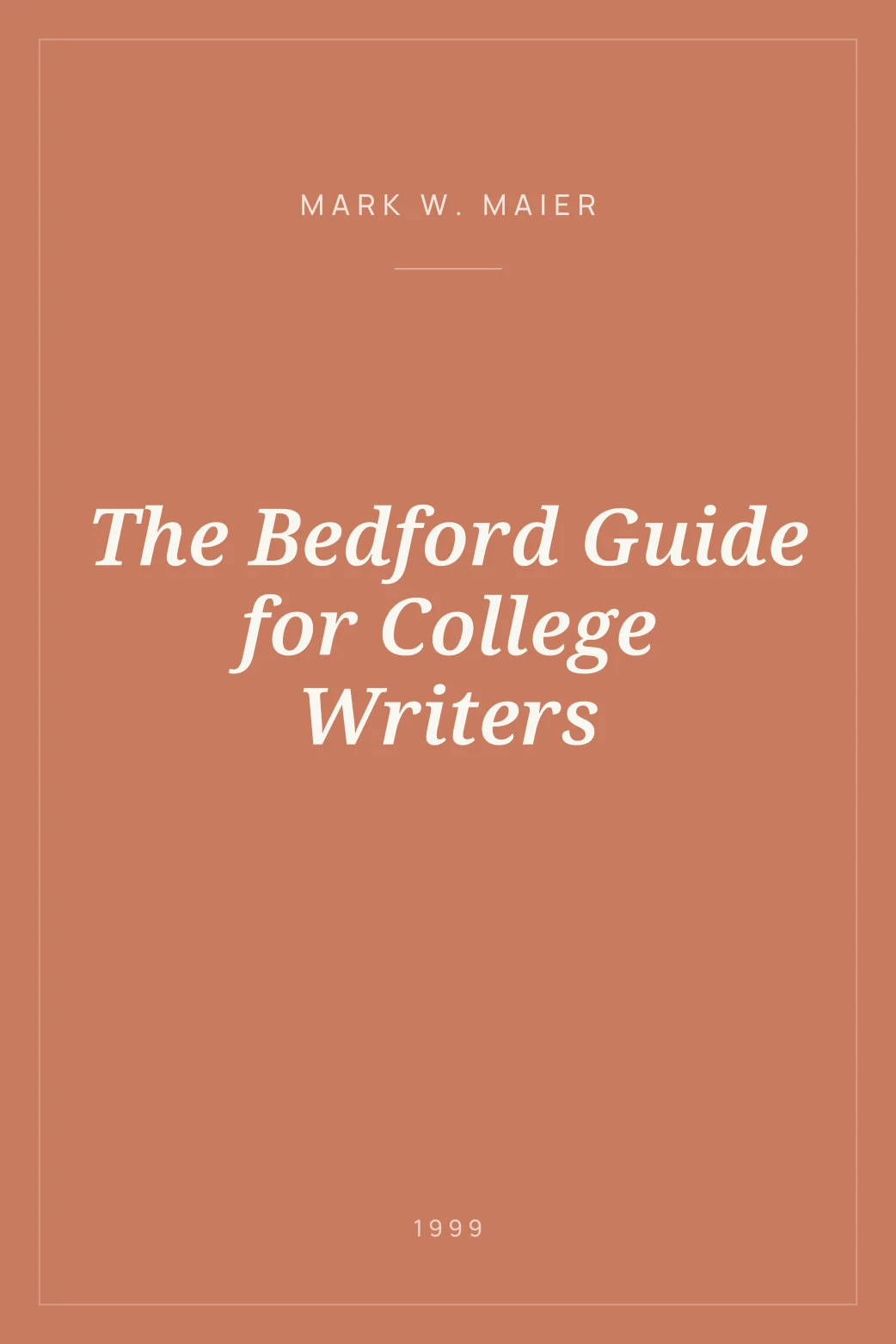 Portada de The Bedford Guide for College Writers