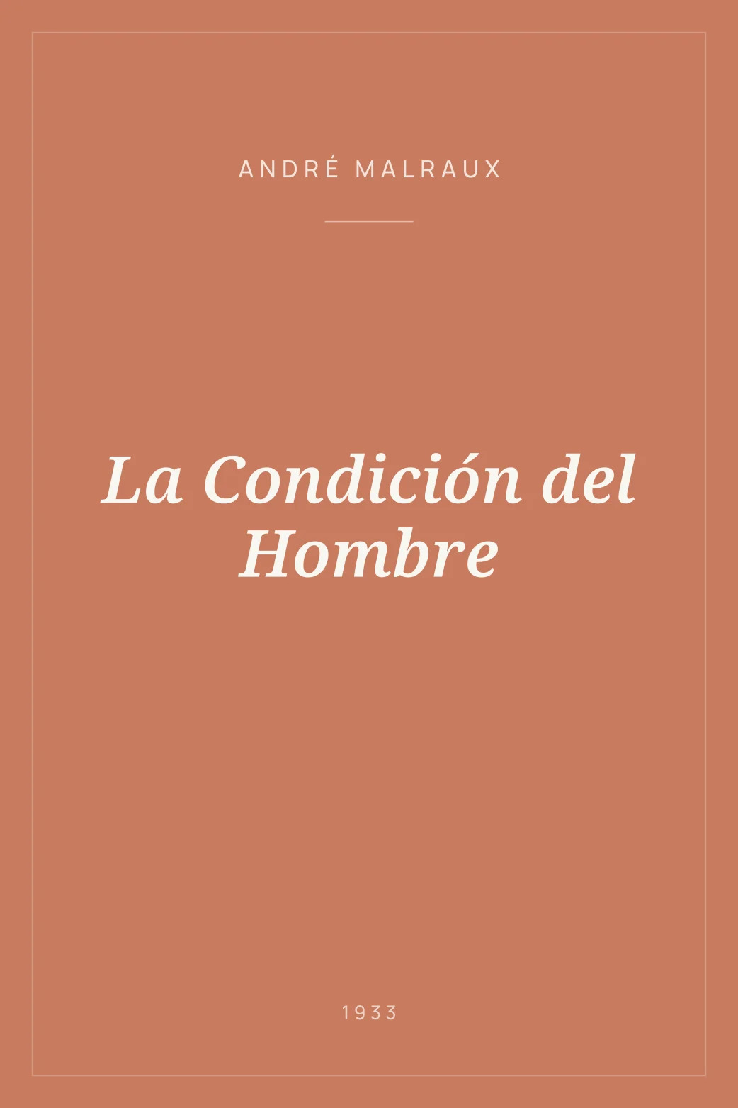 Portada de La Condición del Hombre
