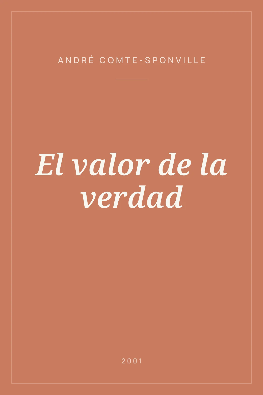 Portada de El valor de la verdad