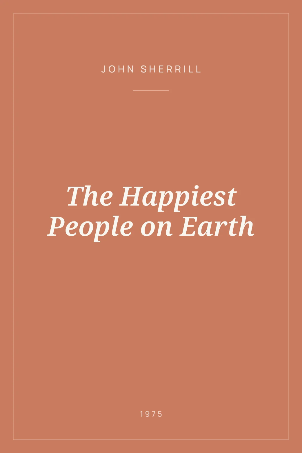 Portada de The Happiest People on Earth