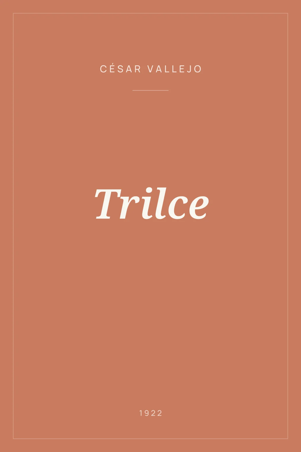 Portada de Trilce