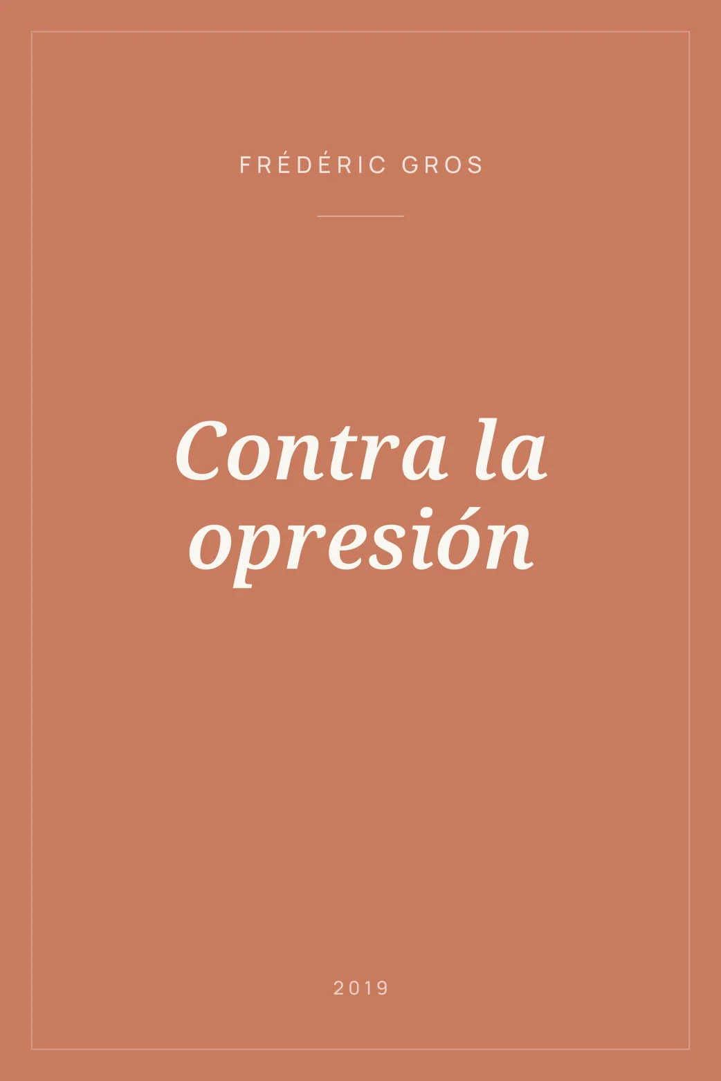 Portada de Contra la opresión