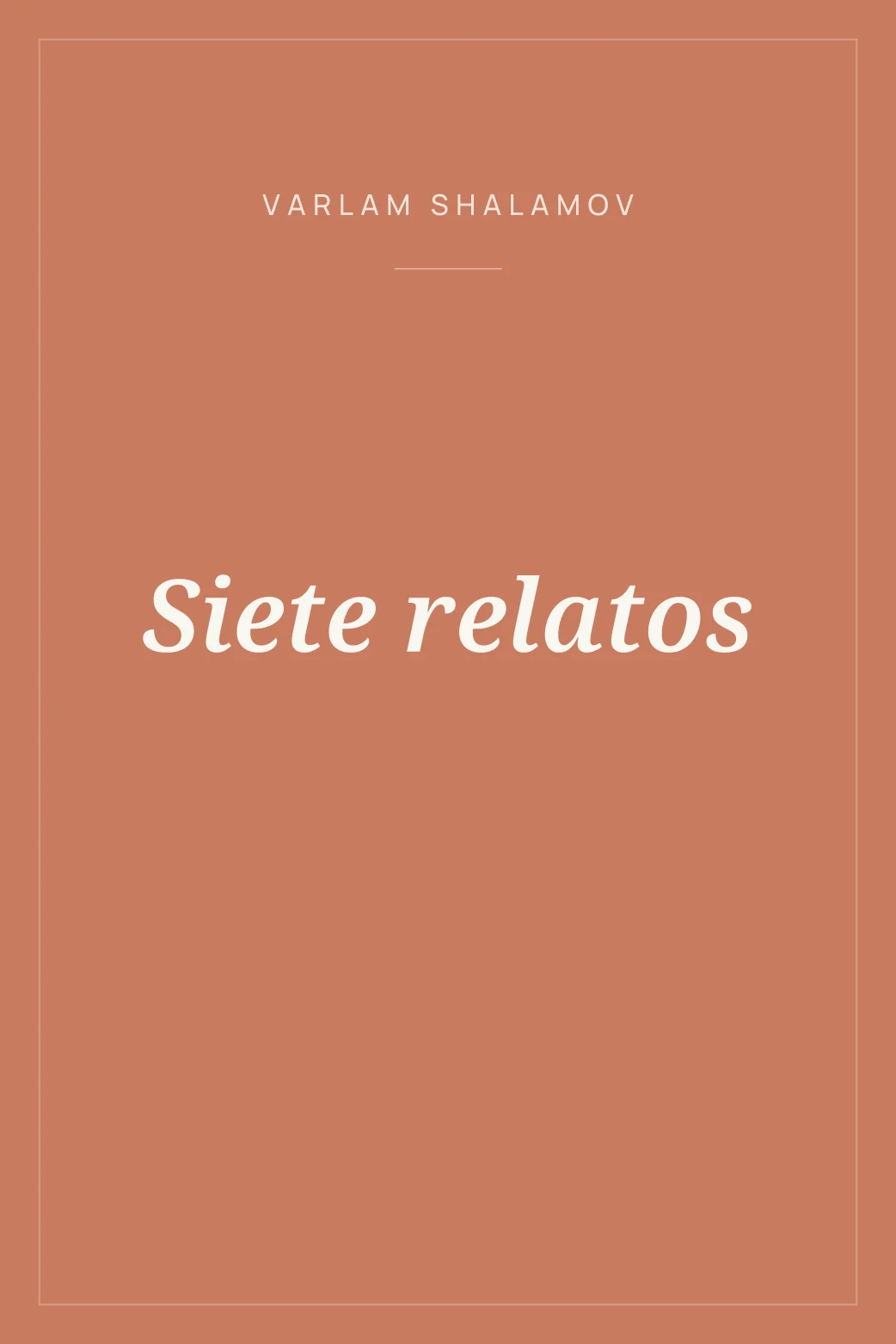 Portada de Siete relatos