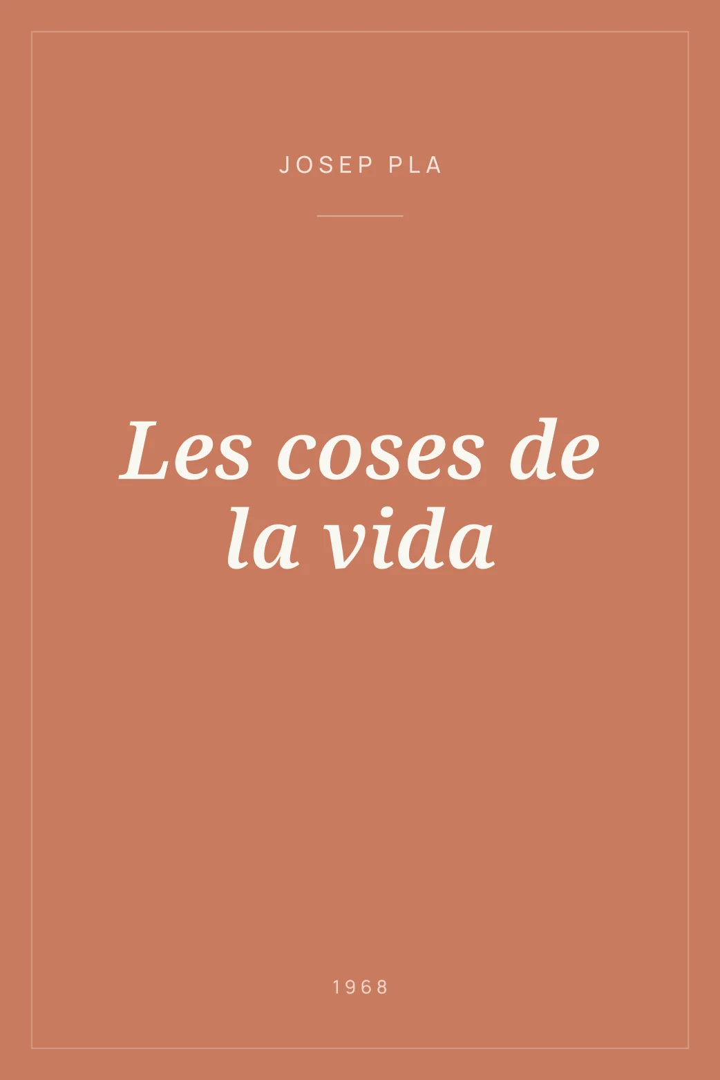 Portada de Les coses de la vida