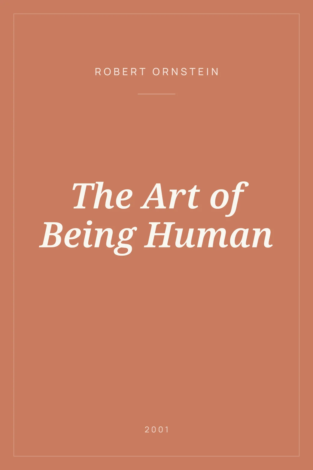 Portada de The Art of Being Human
