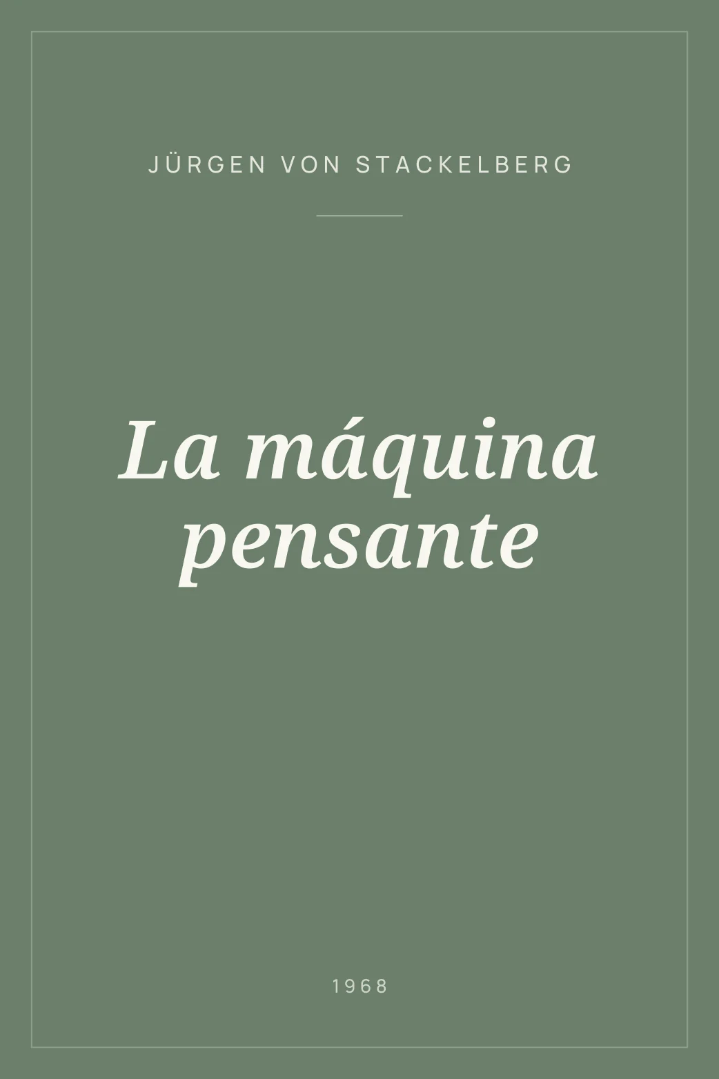 Portada de La máquina pensante
