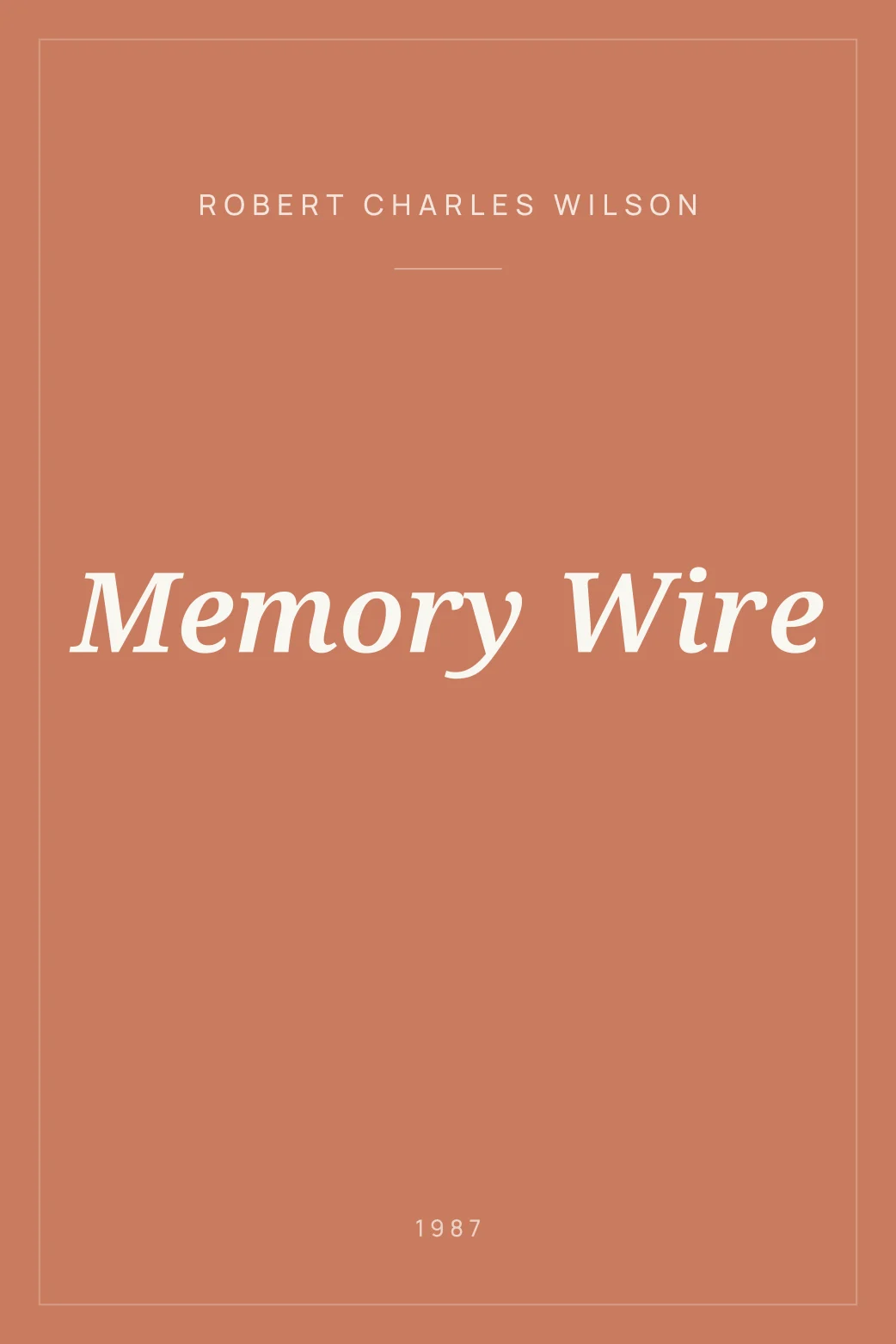 Portada de Memory Wire