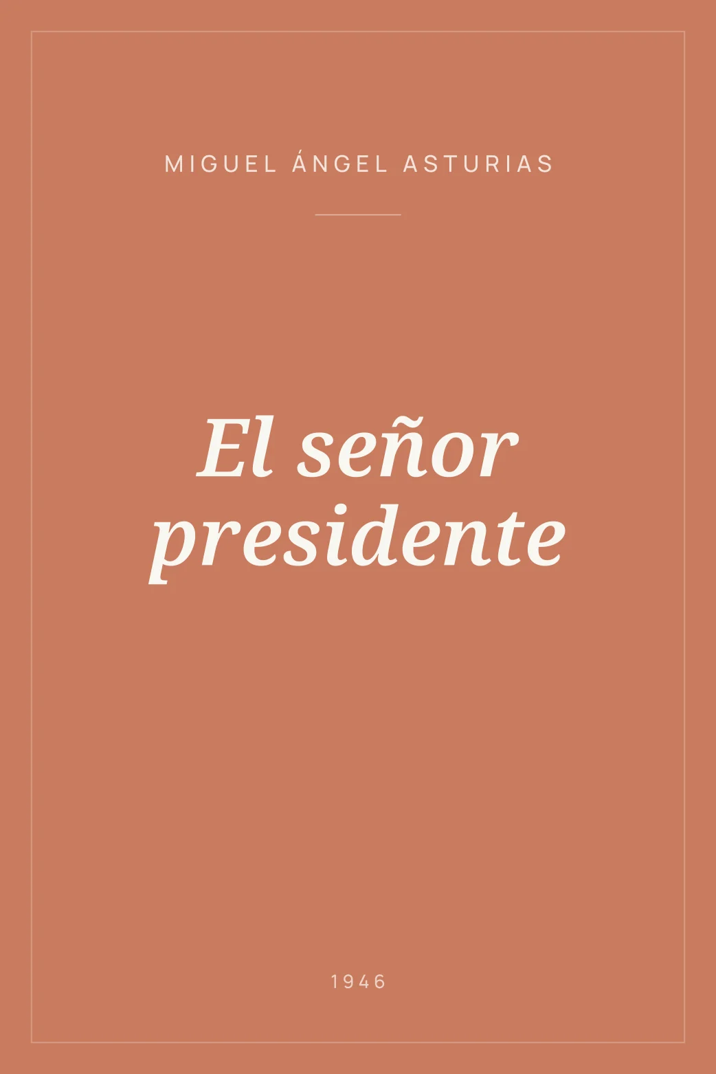 Portada de El señor presidente
