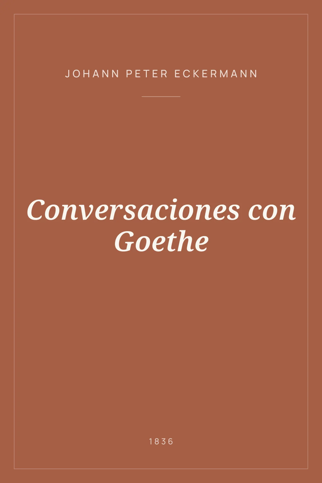 Portada de Conversaciones con Goethe