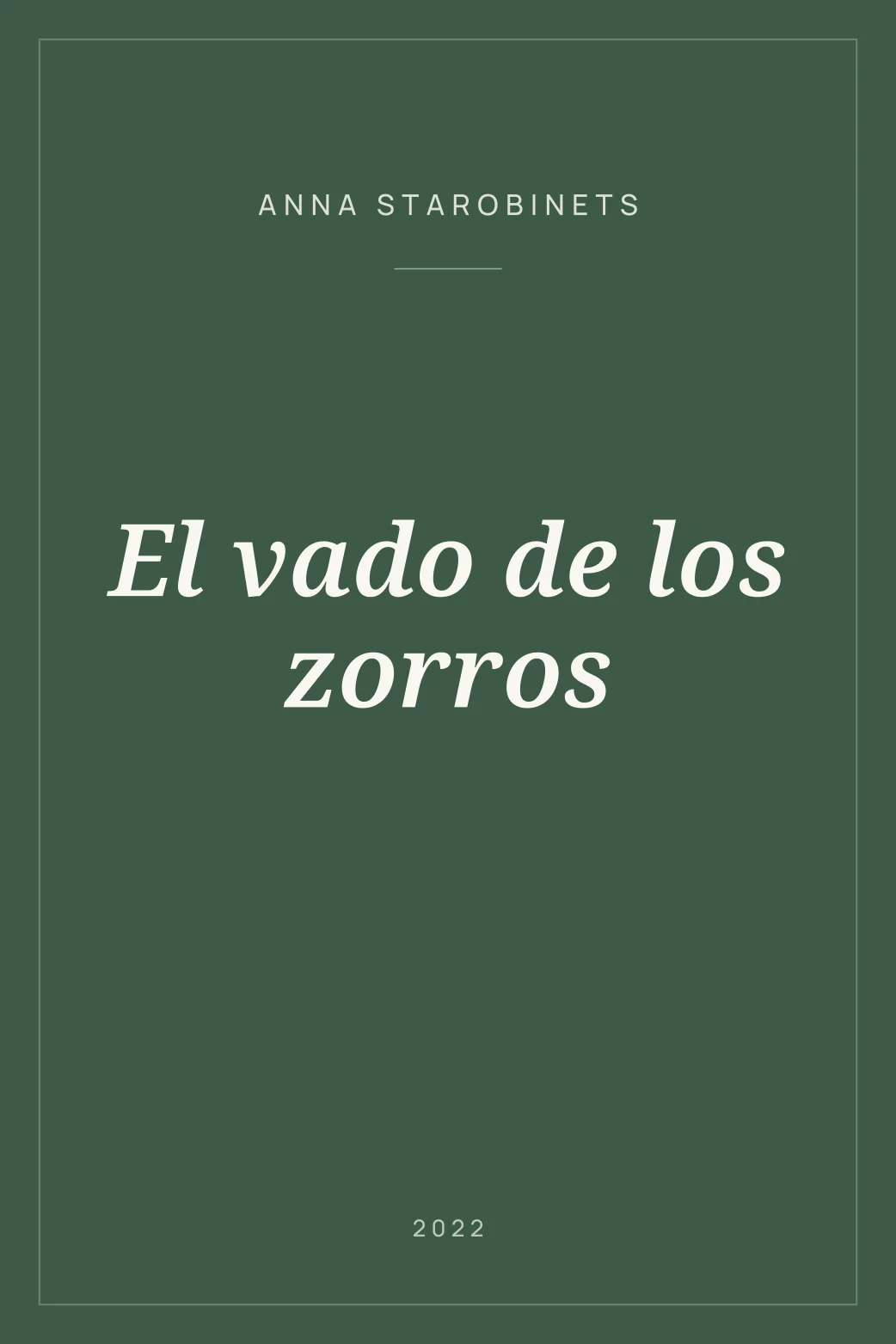 Portada de El vado de los zorros
