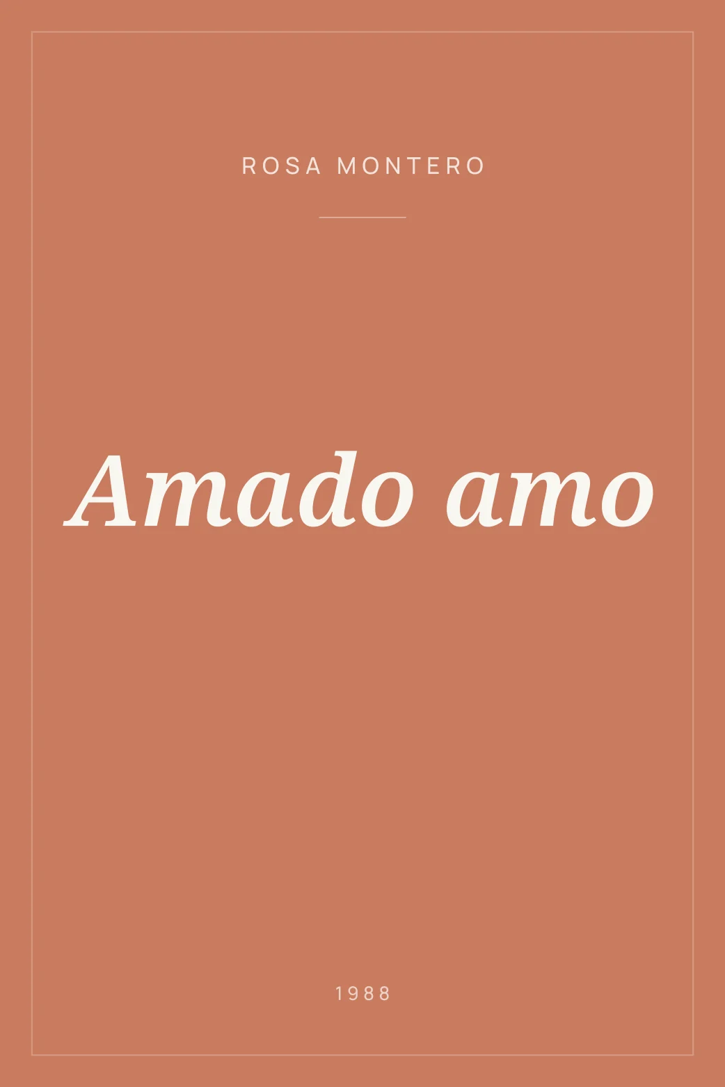 Portada de Amado amo