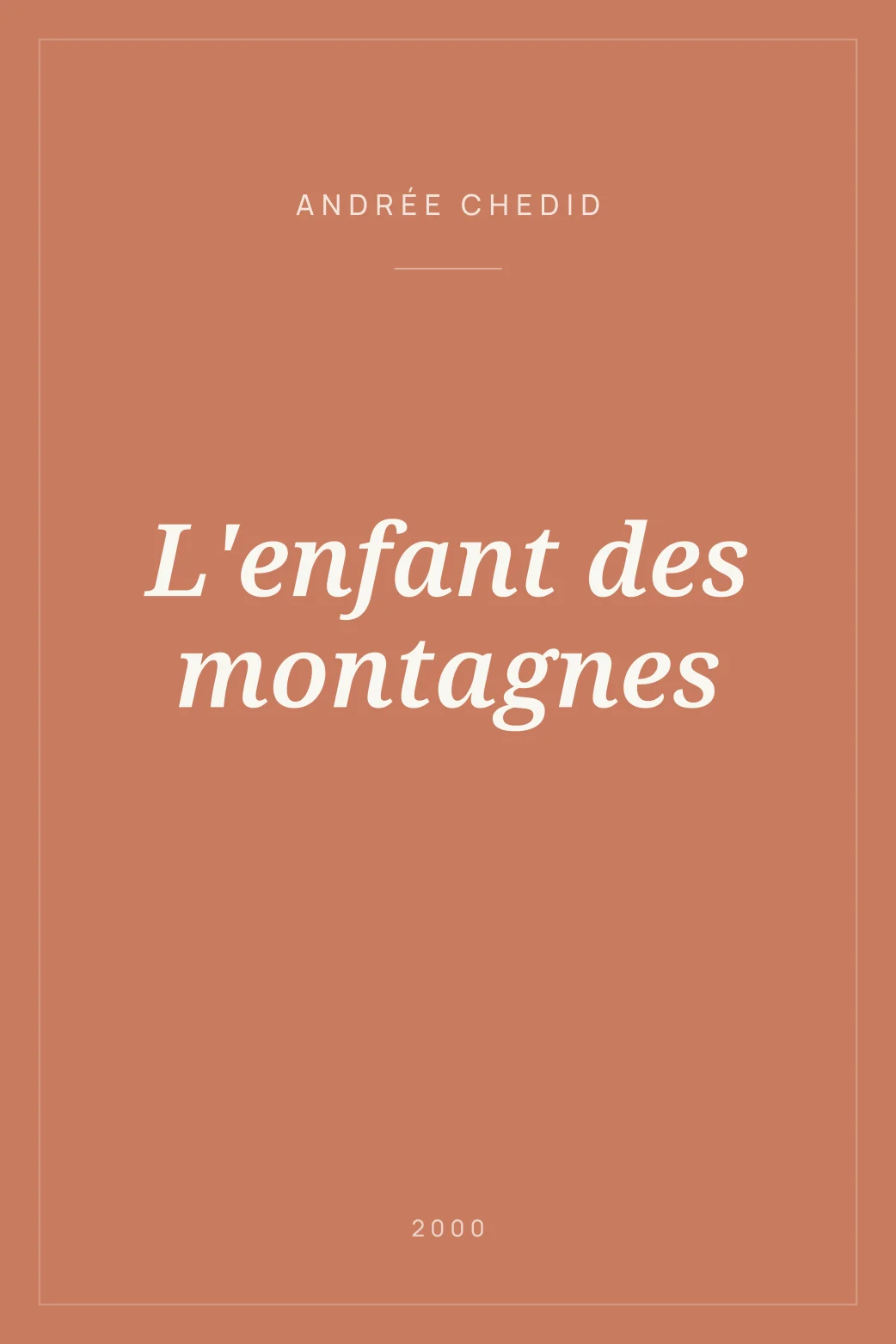 Portada de L'enfant des montagnes