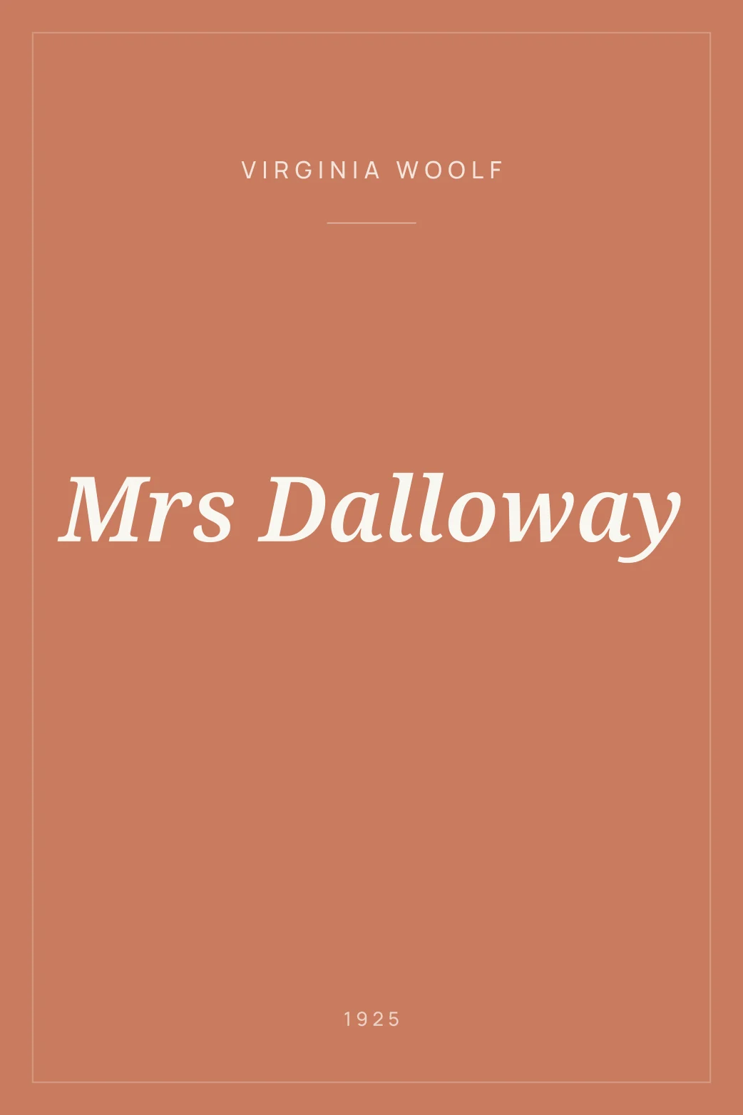 Portada de Mrs Dalloway
