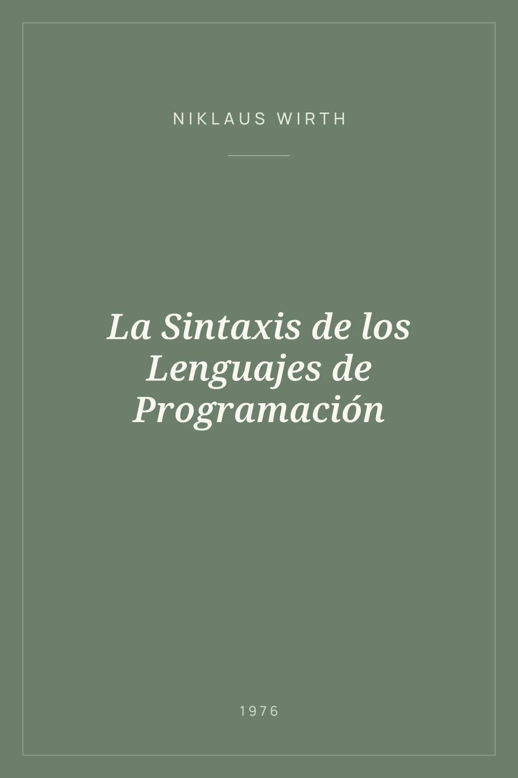 Portada de La Sintaxis de los Lenguajes de Programación