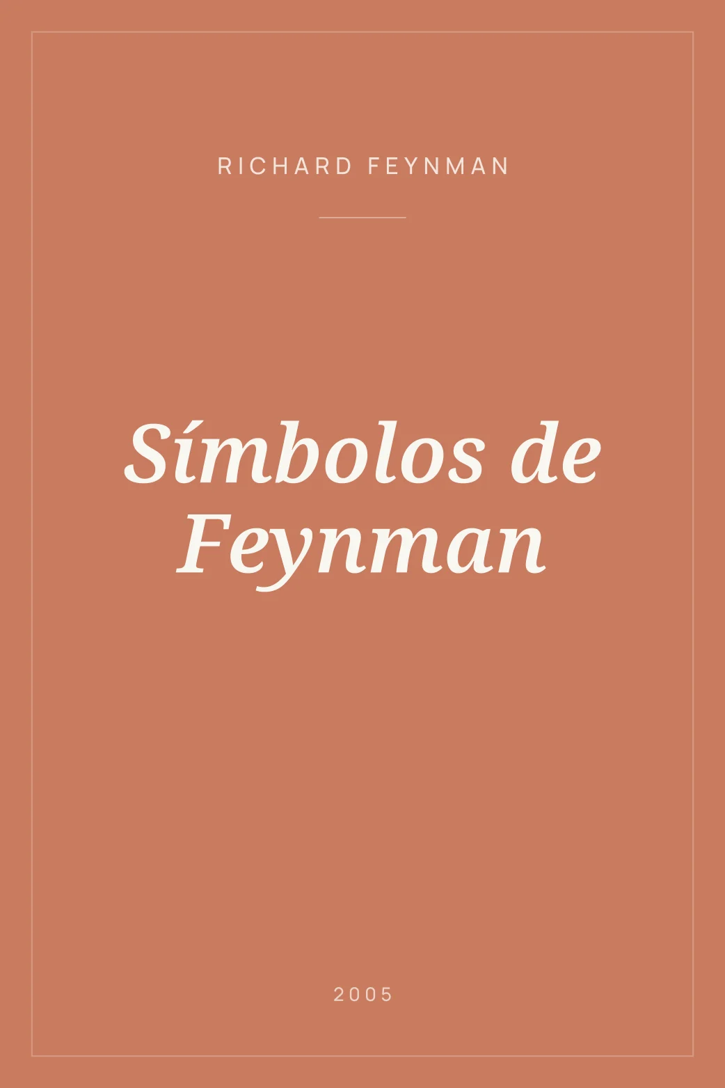 Portada de Símbolos de Feynman