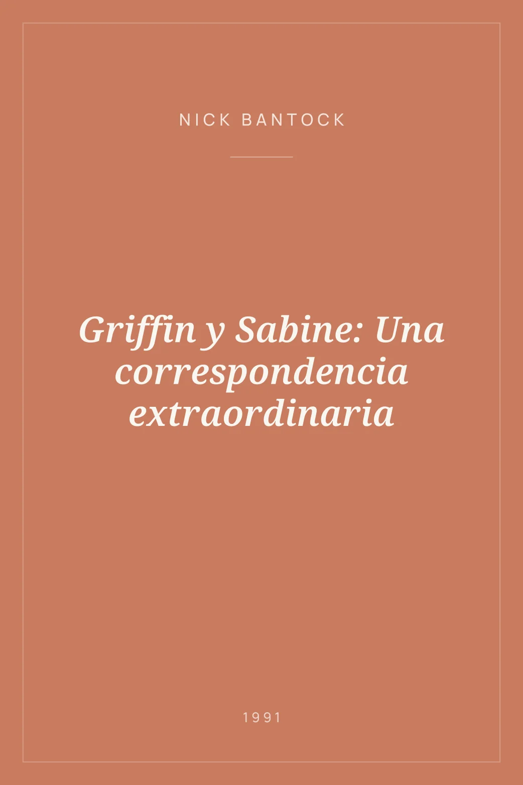 Portada de Griffin y Sabine: Una correspondencia extraordinaria