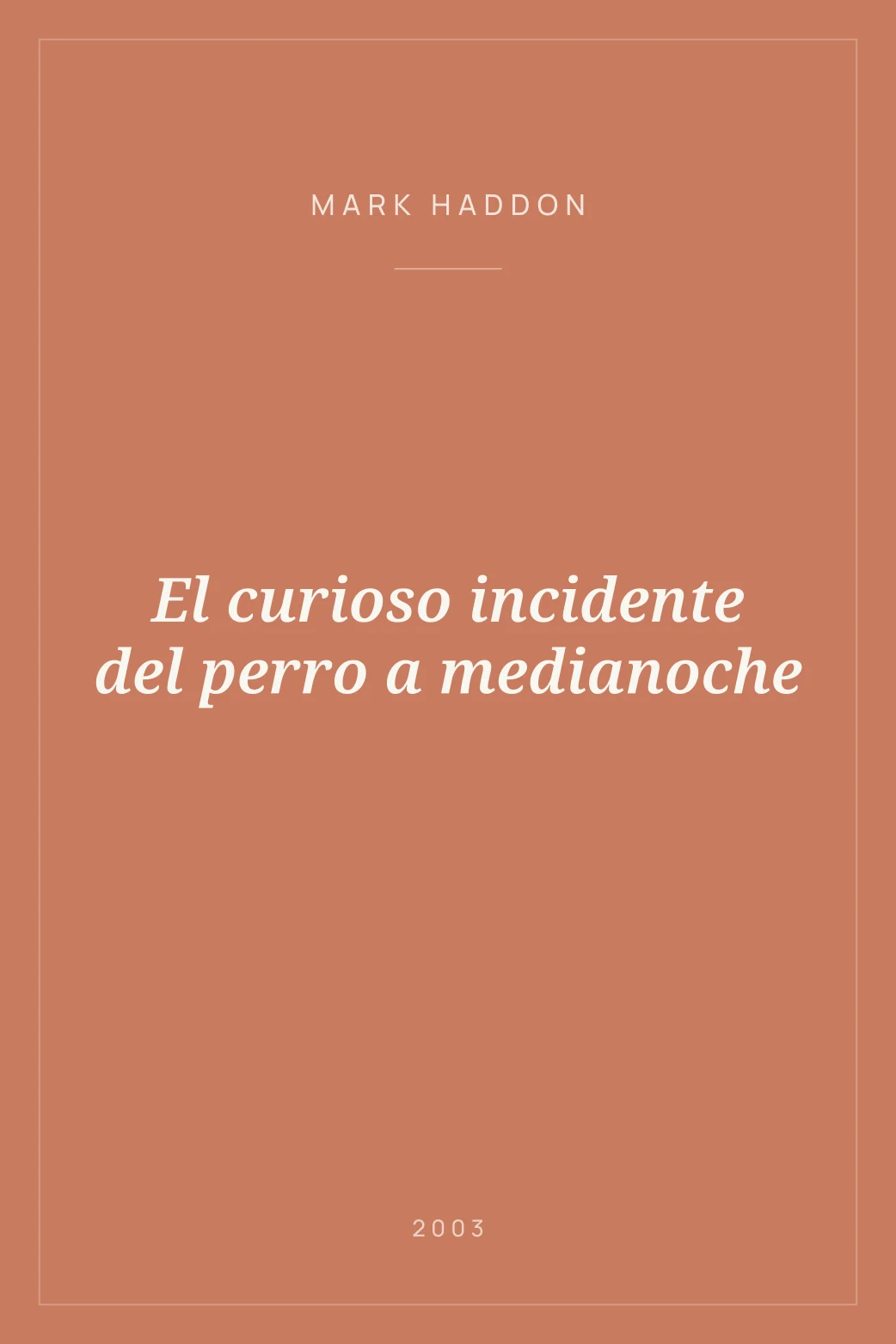 Portada de El curioso incidente del perro a medianoche