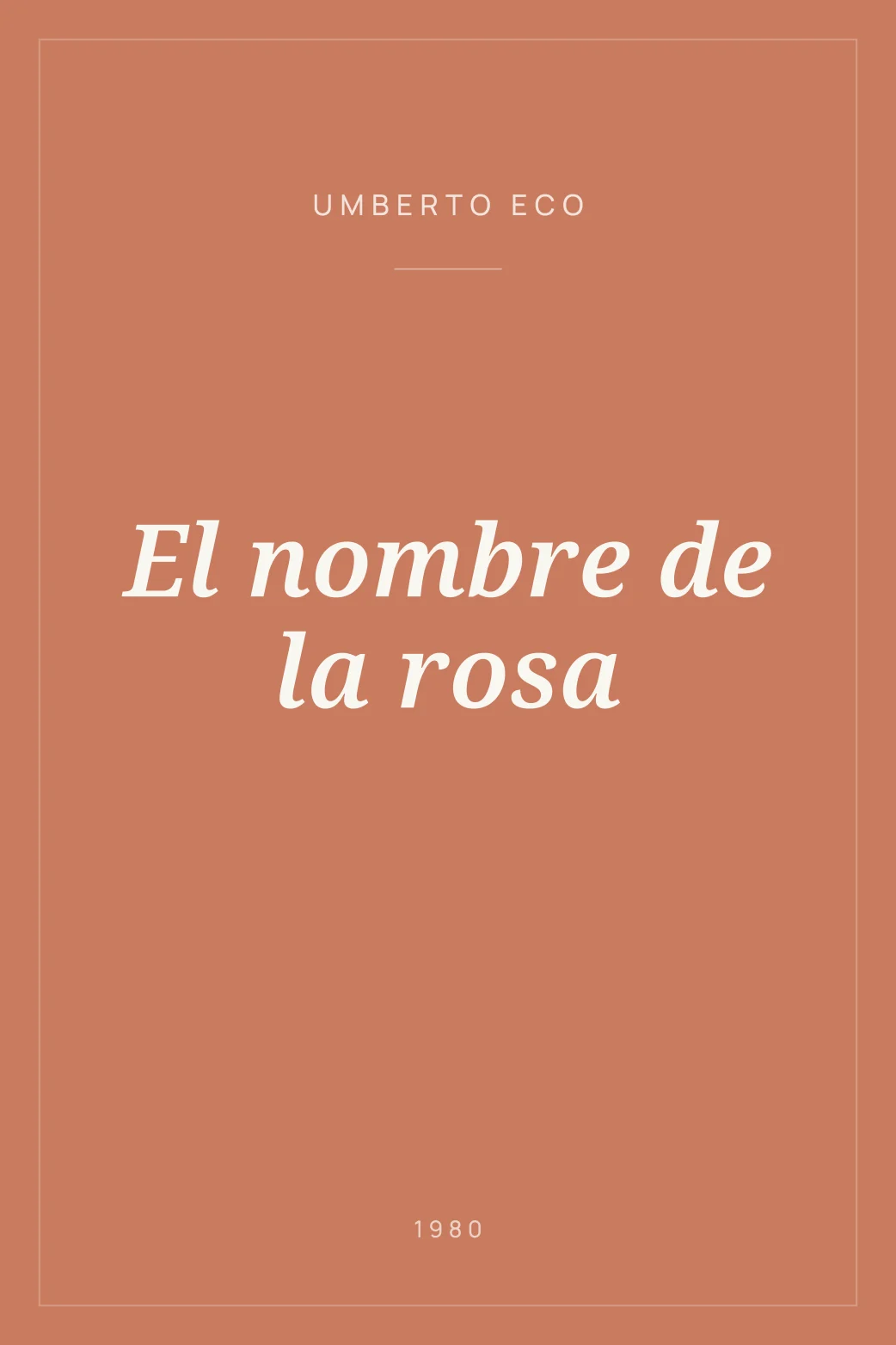 Portada de El nombre de la rosa