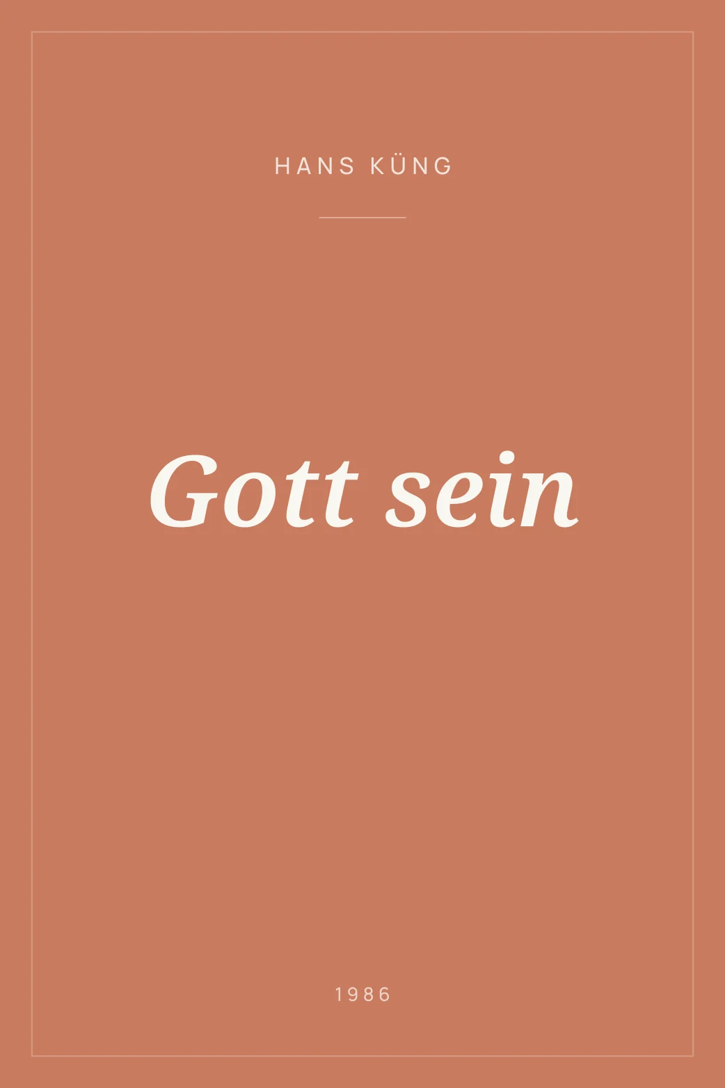 Portada de Gott sein