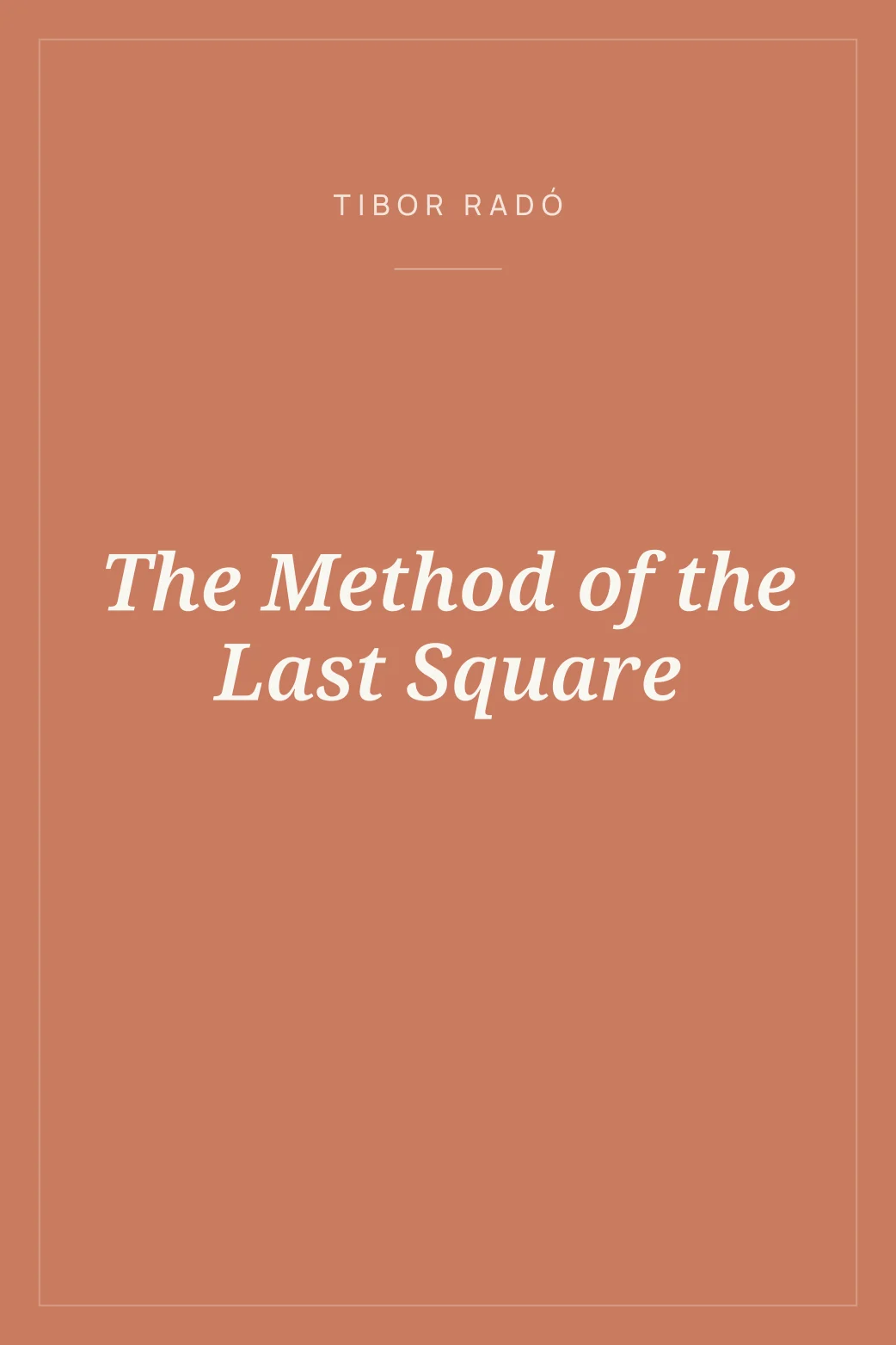 Portada de The Method of the Last Square