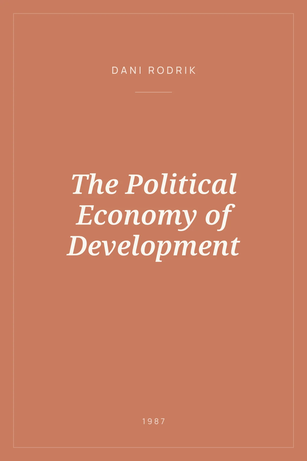 Portada de The Political Economy of Development