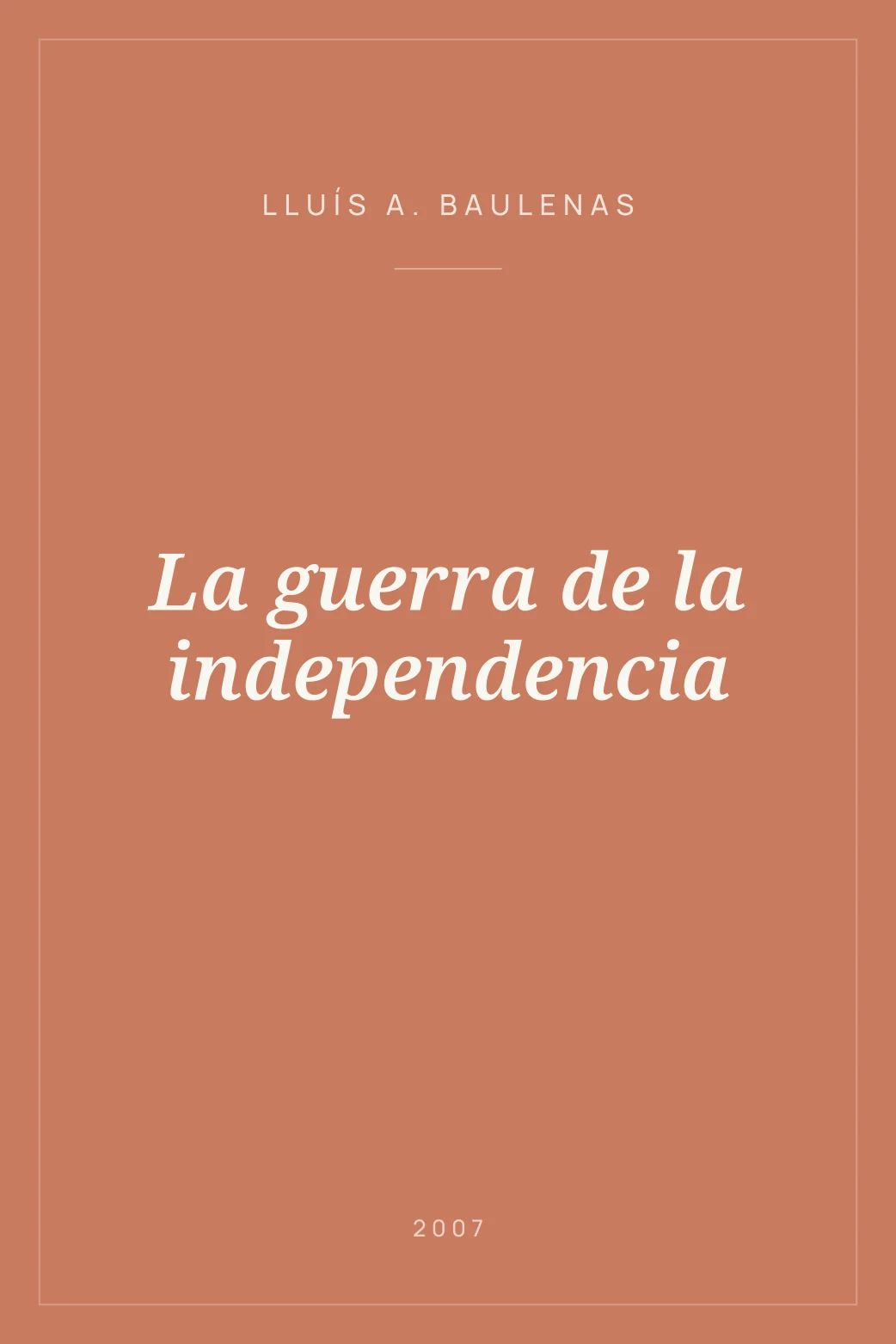 Portada de La guerra de la independencia