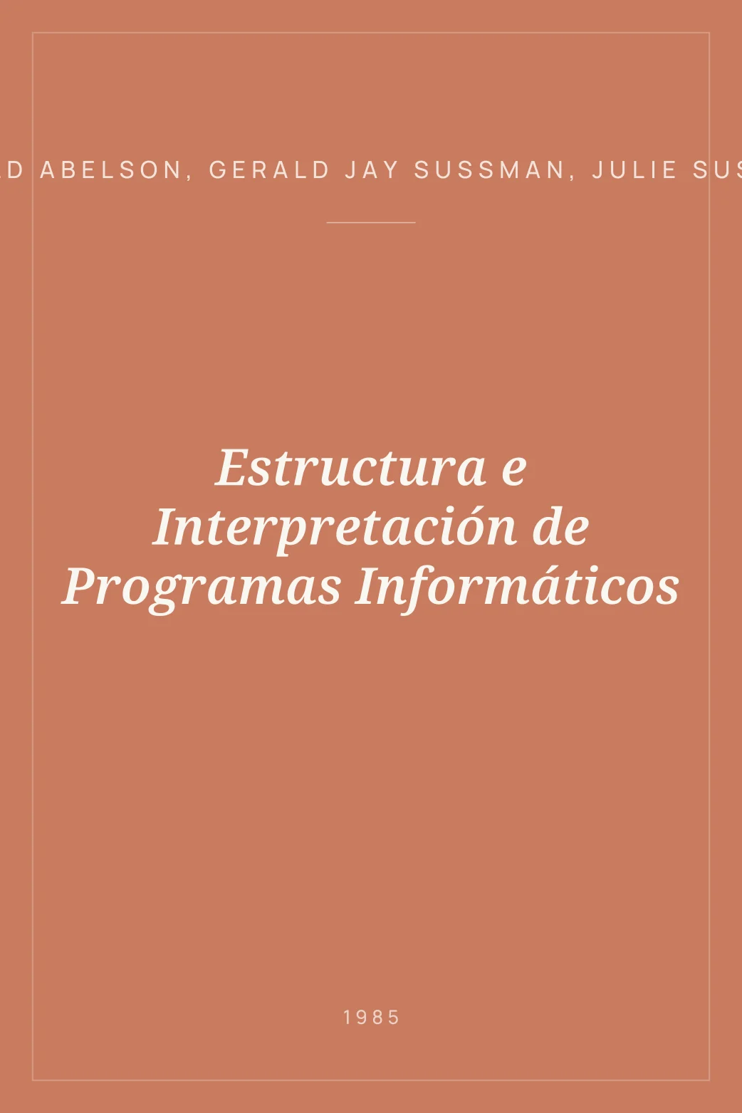 Portada de Estructura e Interpretación de Programas Informáticos
