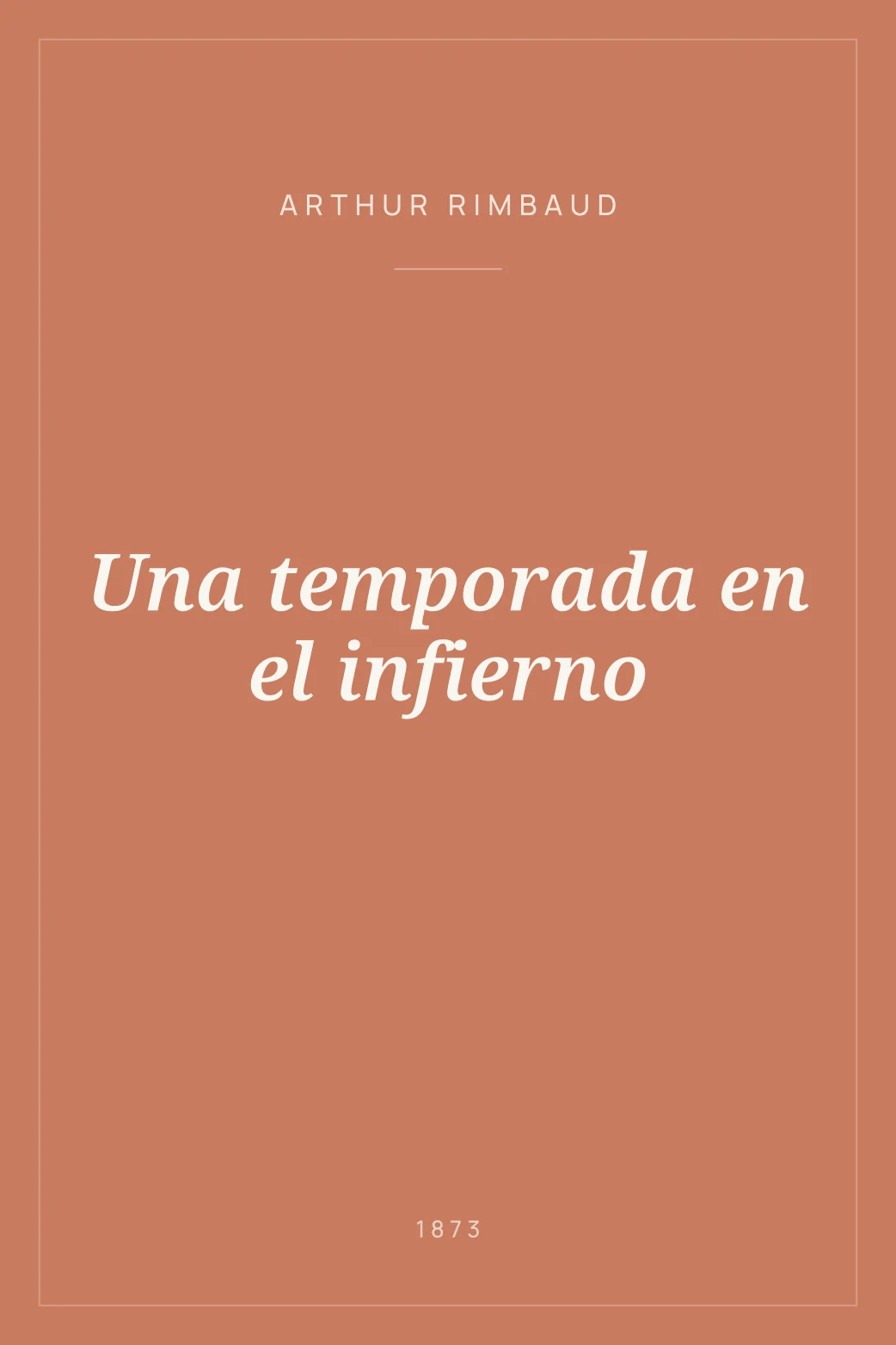 Portada de Una temporada en el infierno