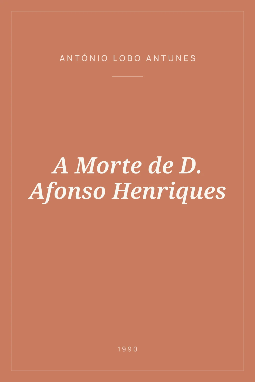 Portada de A Morte de D. Afonso Henriques