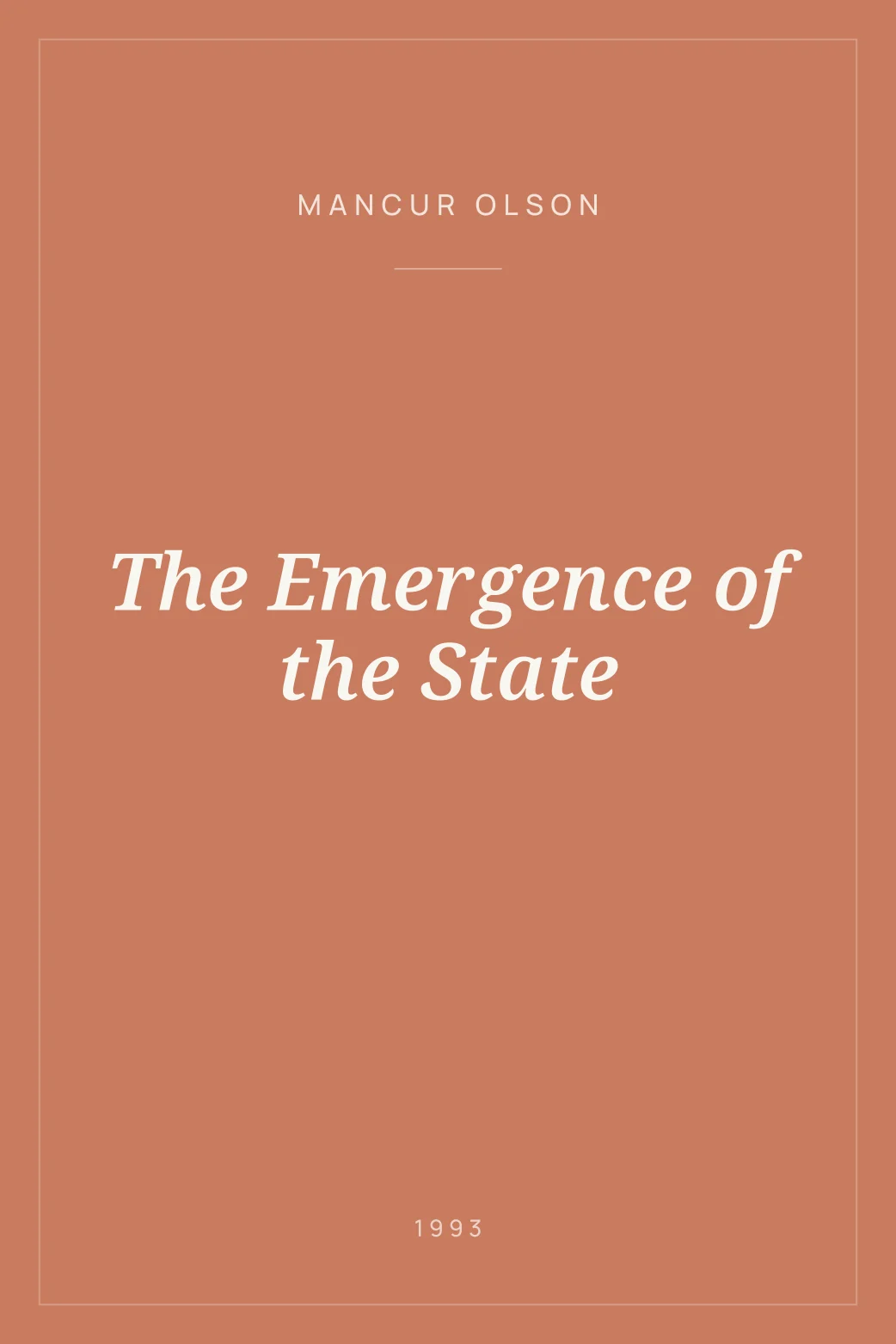 Portada de The Emergence of the State