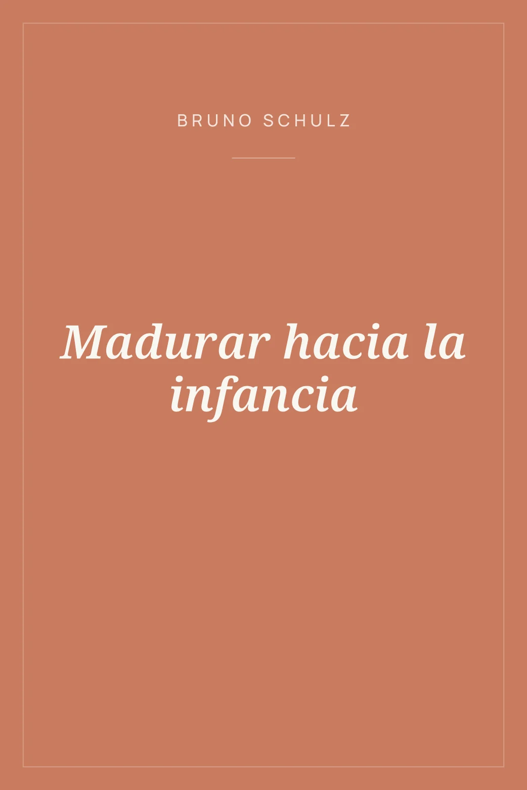 Portada de Madurar hacia la infancia