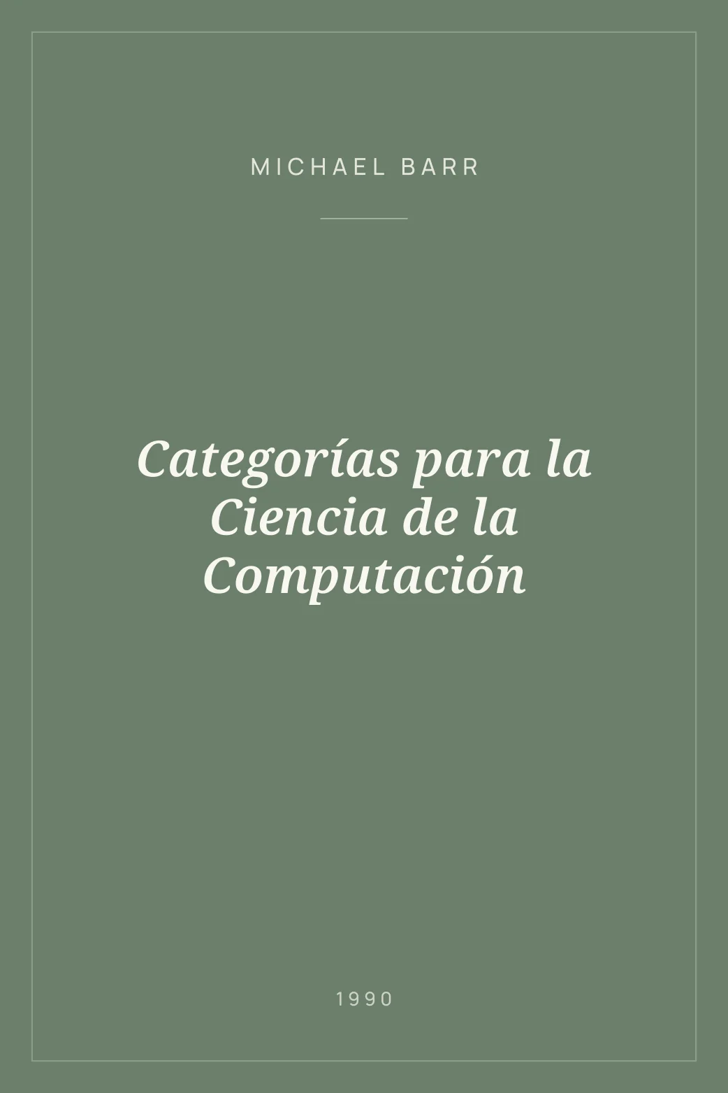 Portada de Categorías para la Ciencia de la Computación