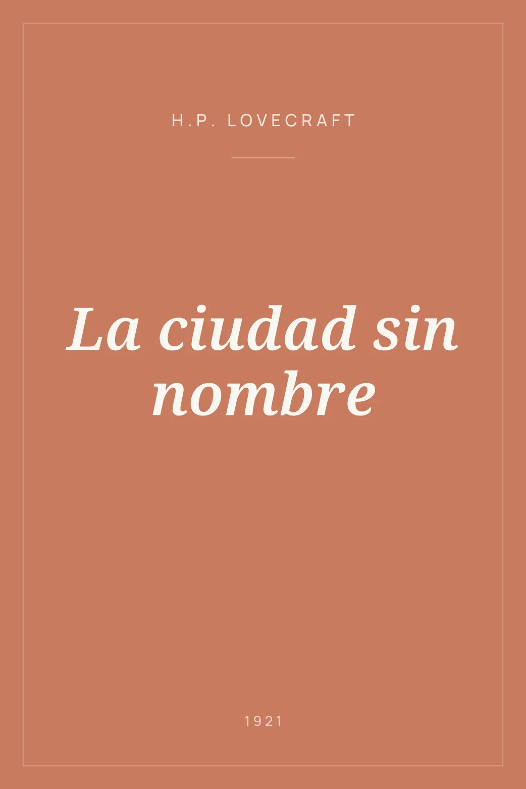 Portada de La ciudad sin nombre