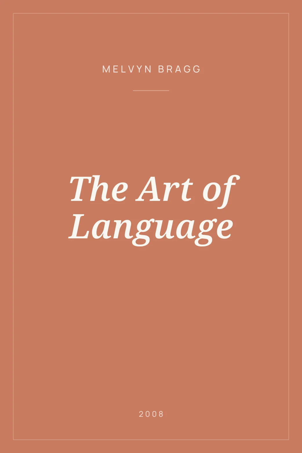 Portada de The Art of Language