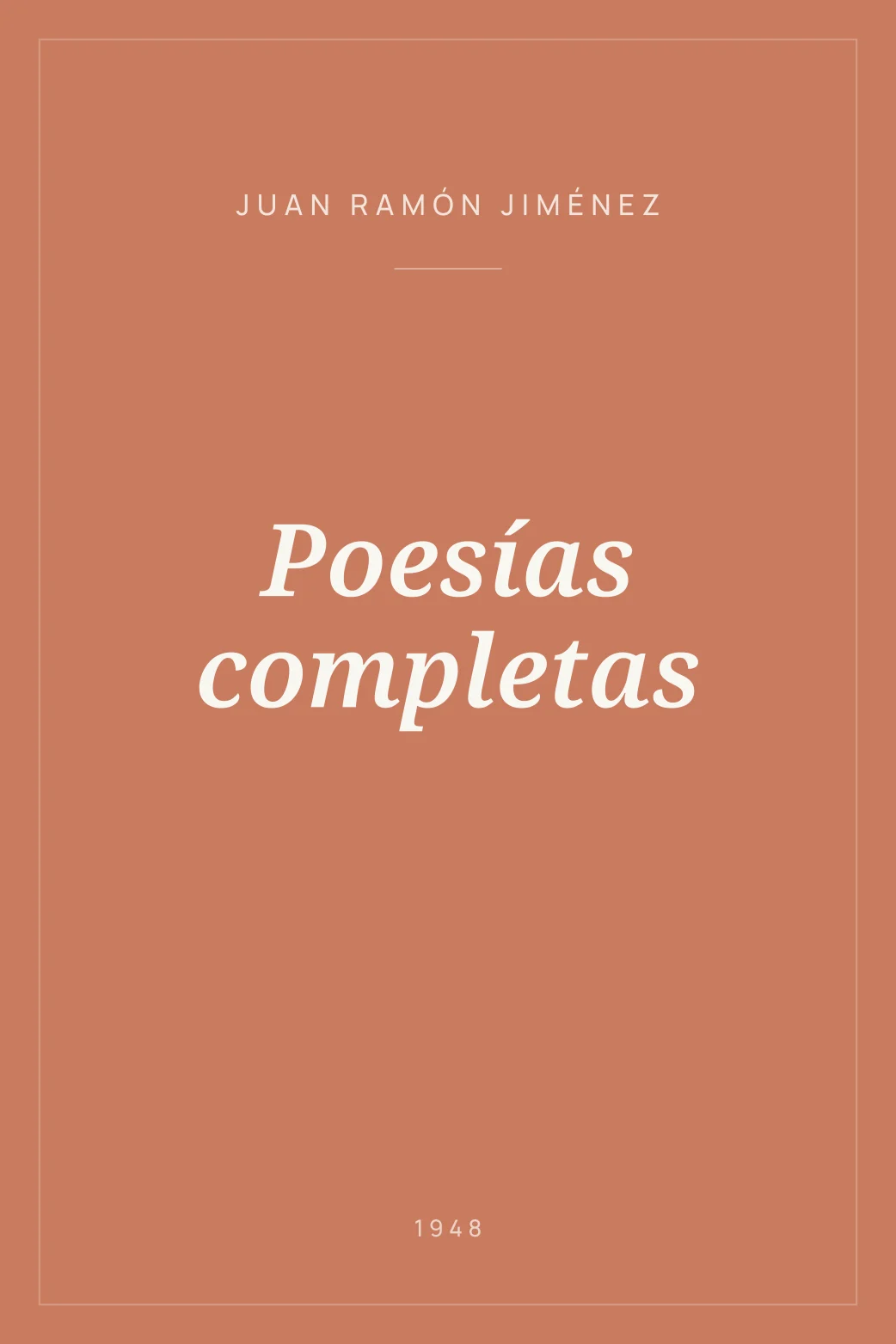 Portada de Poesías completas