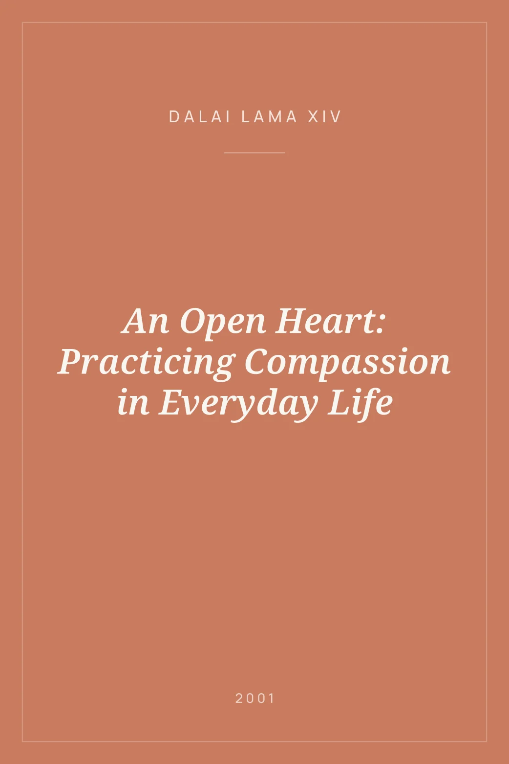 Portada de An Open Heart: Practicing Compassion in Everyday Life
