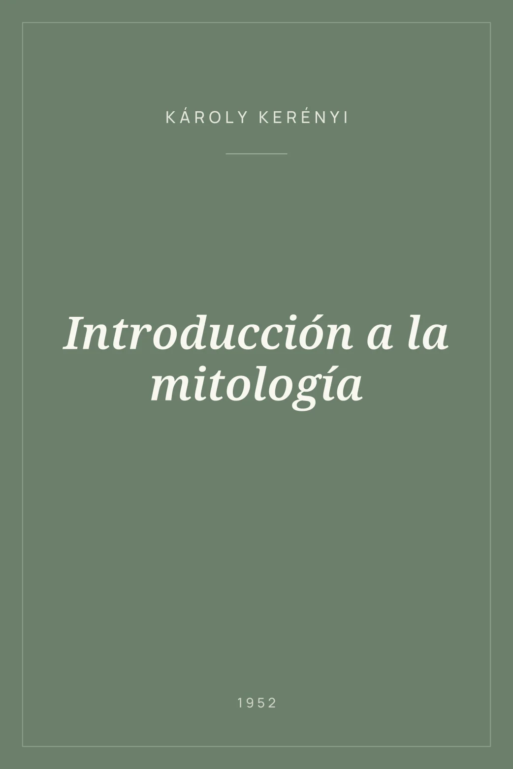Portada de Introducción a la mitología