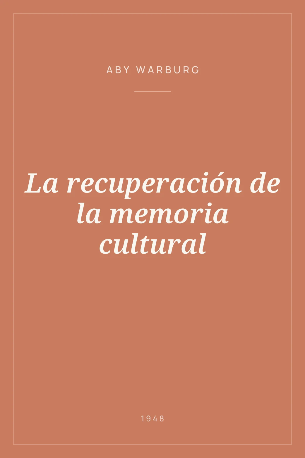 Portada de La recuperación de la memoria cultural