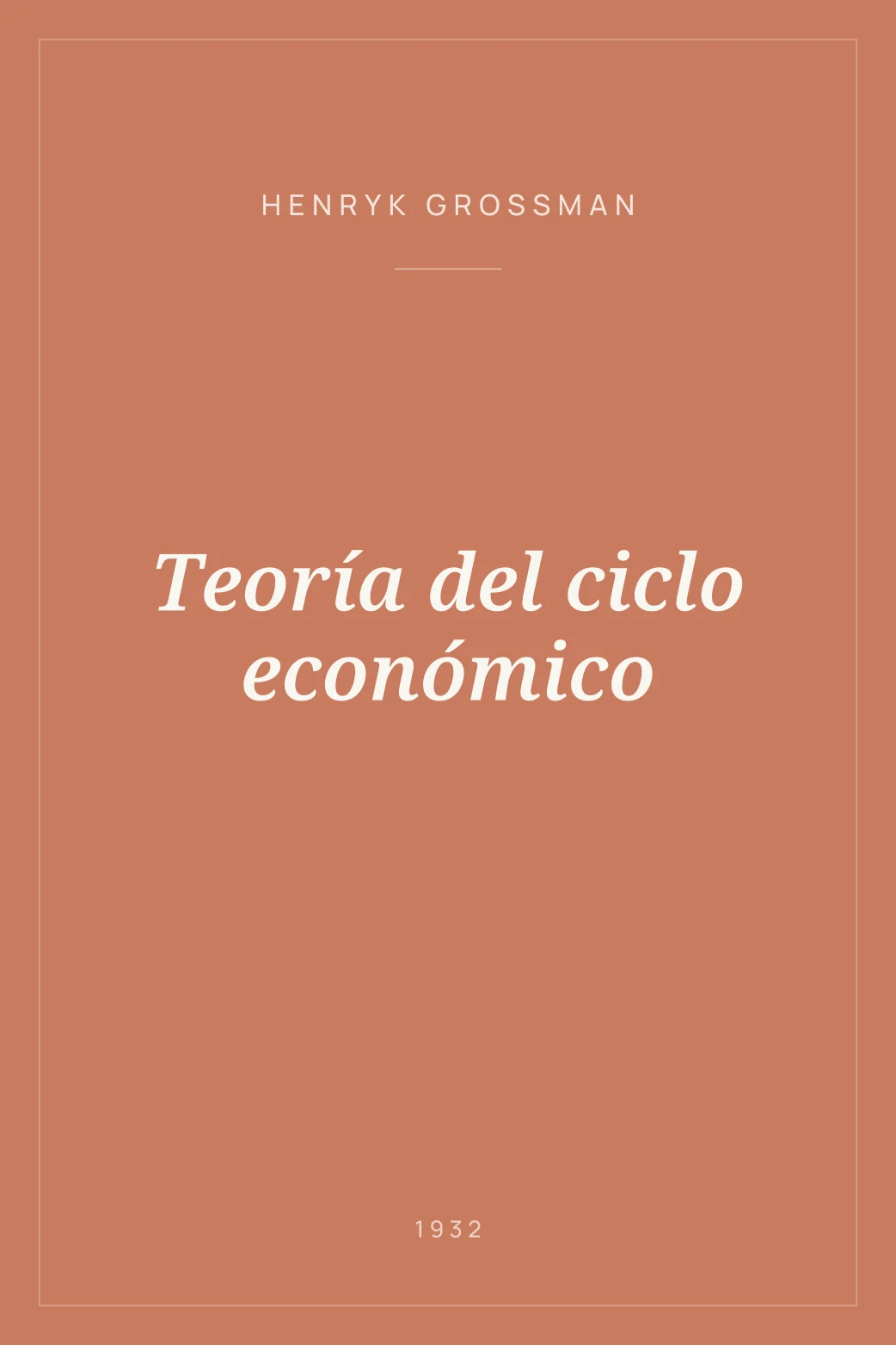 Portada de Teoría del ciclo económico