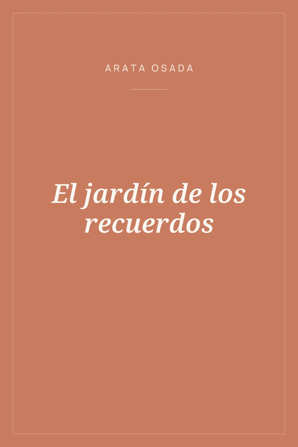 Portada de El jardín de los recuerdos