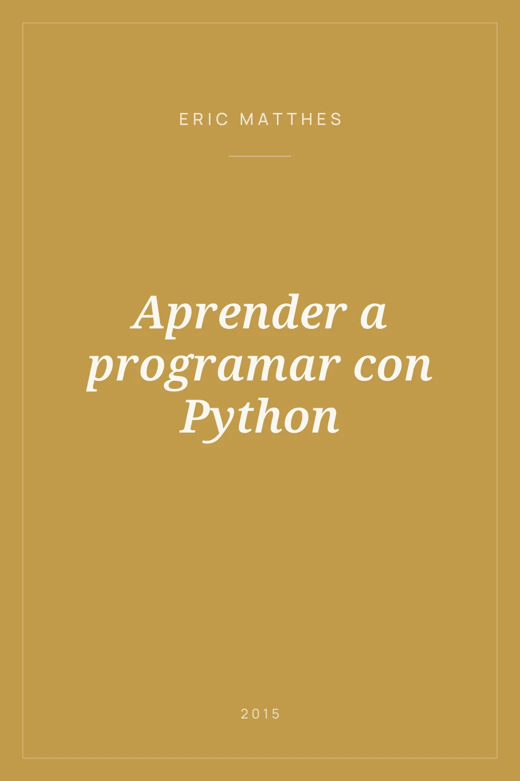 Portada de Aprender a programar con Python