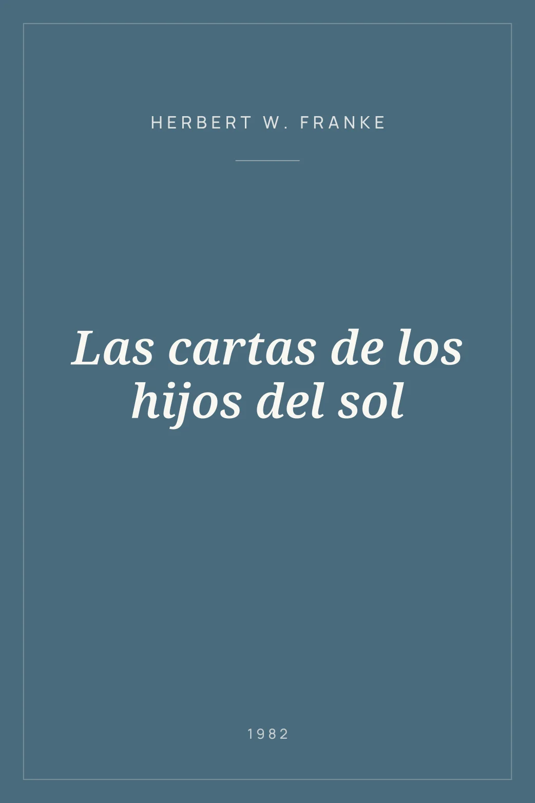 Portada de Las cartas de los hijos del sol