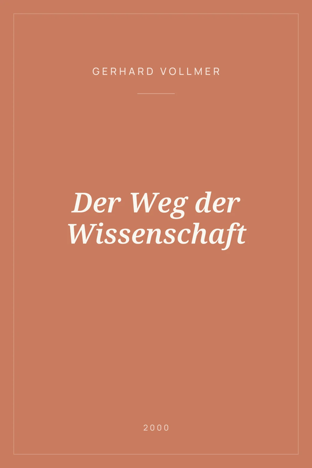 Portada de Der Weg der Wissenschaft